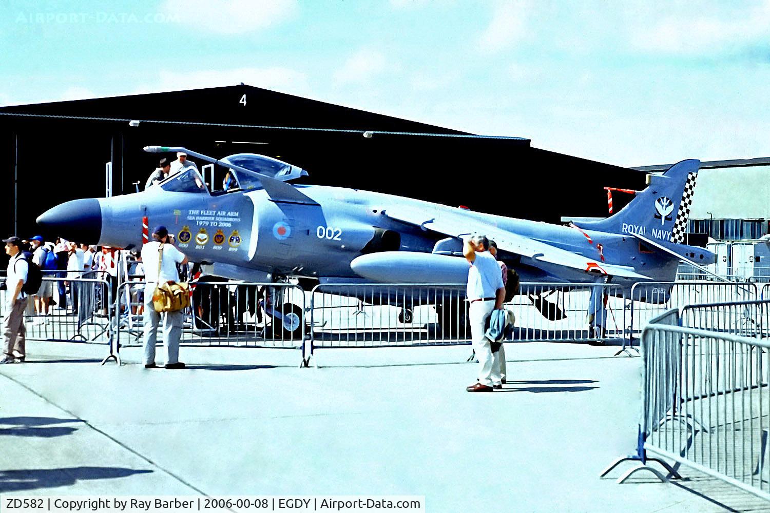 ZD582, British Aerospace Sea Harrier F/A.2 C/N 912045/B39/P5, ZD582   BAe Sea Harrier FA.2 [41H-912045] (Royal Navy) RNAS Yeovilton~G 08/07/2006