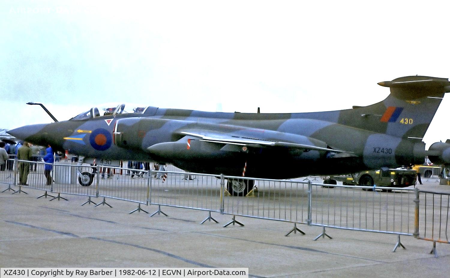XZ430, 1977 Hawker Siddeley Buccaneer S.2B C/N B3-07-75, XZ430   Blackburn Buccaneer S.2B [B3-07-75] (Royal Air Force) RAF Brize Norton~G 12/06/1982