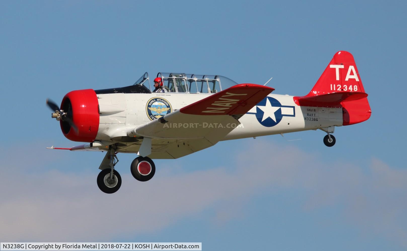 N3238G, 1959 North American SNJ-6 Texan C/N 121-43202, EAA OSH 2018