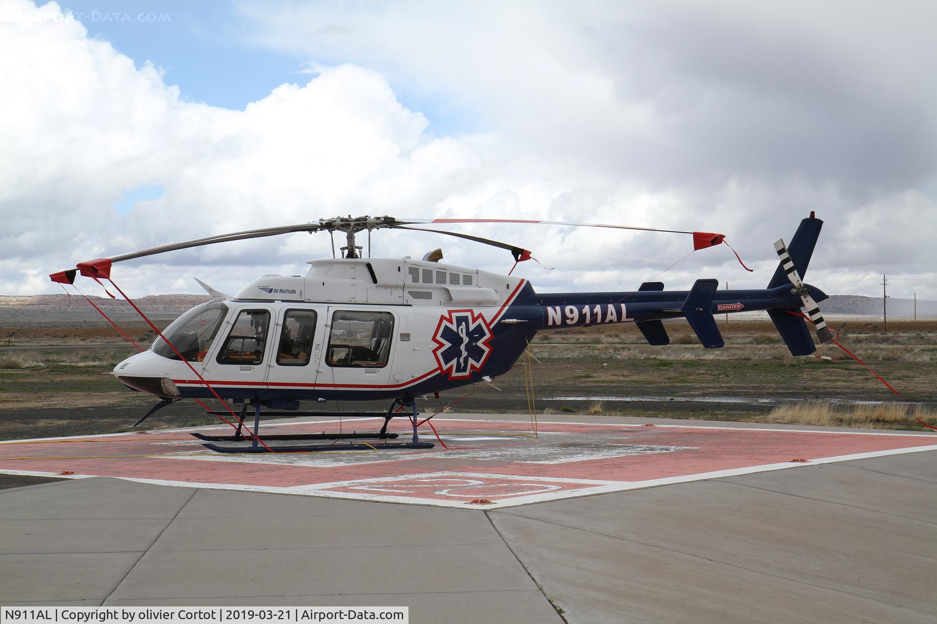 N911AL, 1997 Bell 407 C/N 53144, Hopi hospital, AZ