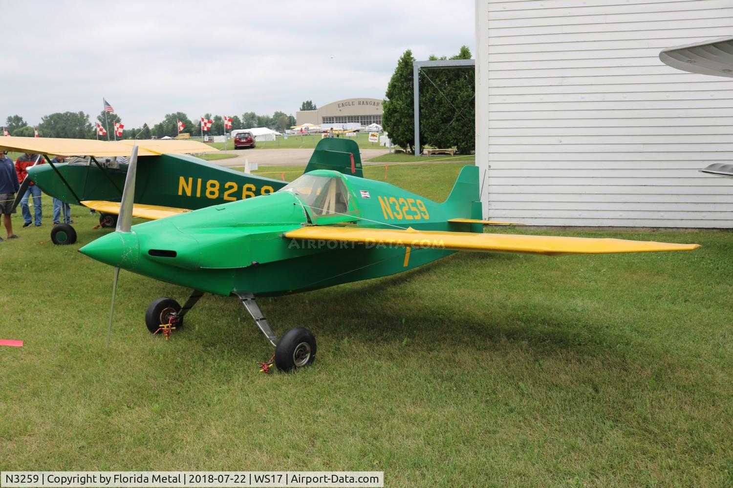 N3259, 1970 Wittman Witts V C/N 11, EAA Museum 2018
