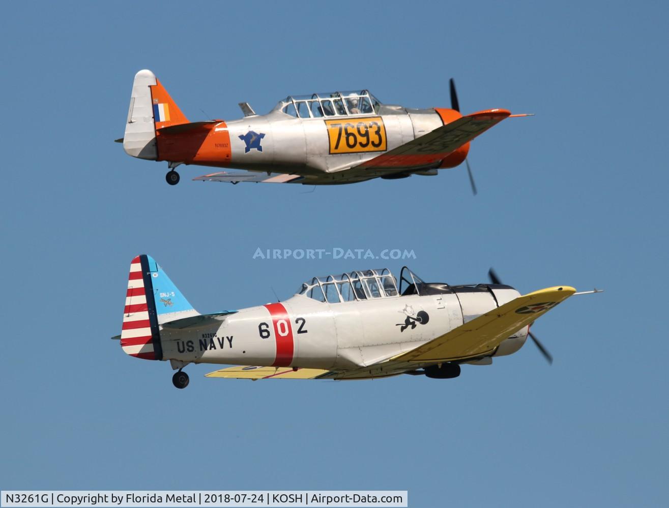 N3261G, 1946 North American SNJ-5 Texan Texan C/N 90612, EAA OSH 2018
