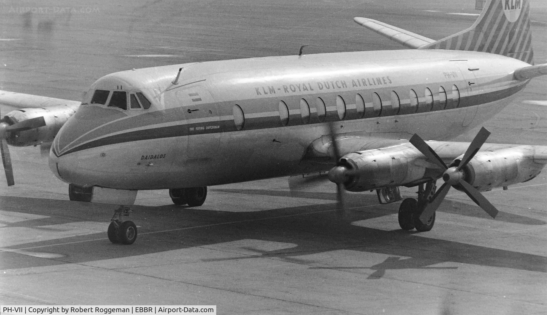 PH-VII, 1957 Vickers Viscount 803 C/N 180, MID 1960's.KLM.DAIDALOS.