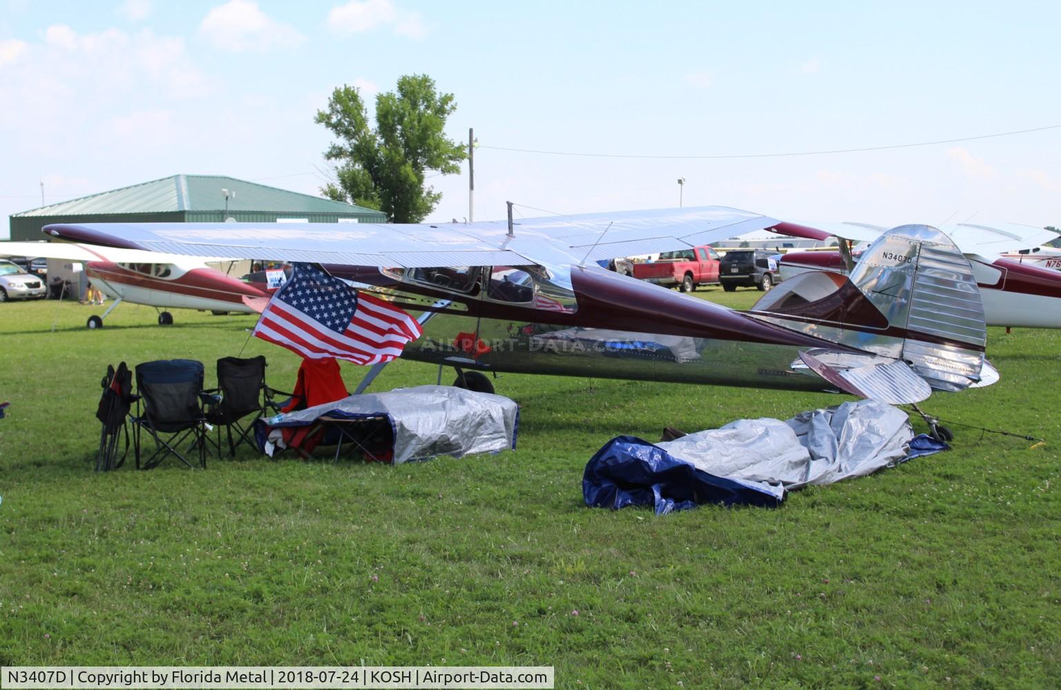 N3407D, 1955 Cessna 170B C/N 26950, EAA OSH 2018