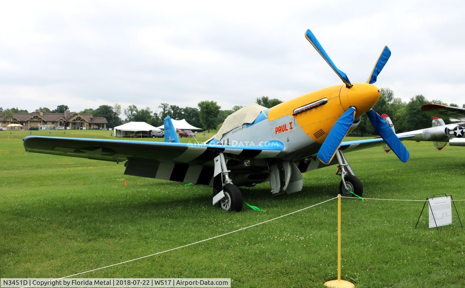 N3451D, 1944 North American F-51D Mustang C/N 122-41547, EAA Museum 2018
