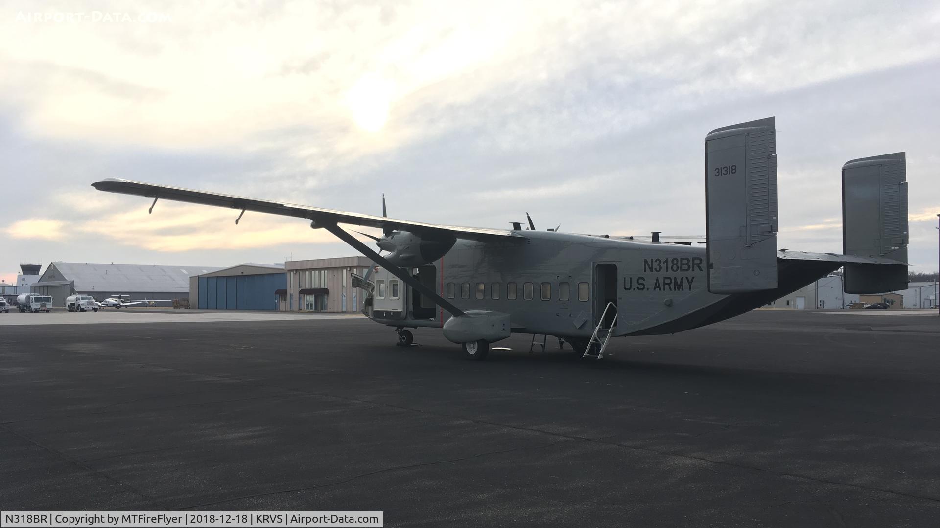 N318BR, 1997 Short C-23C Sherpa C/N SH3402, C-23C N318BR (93-1318) on the ramp at Tulsa on her way to the Cactus Air Force Museum in Carson City, NV