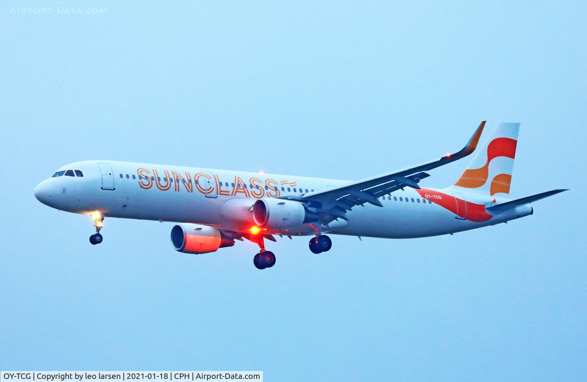 OY-TCG, 2014 Airbus A321-211 C/N 6389, Copenhagen 18.1.2021 Direct from the paint shop East Midland EMA.