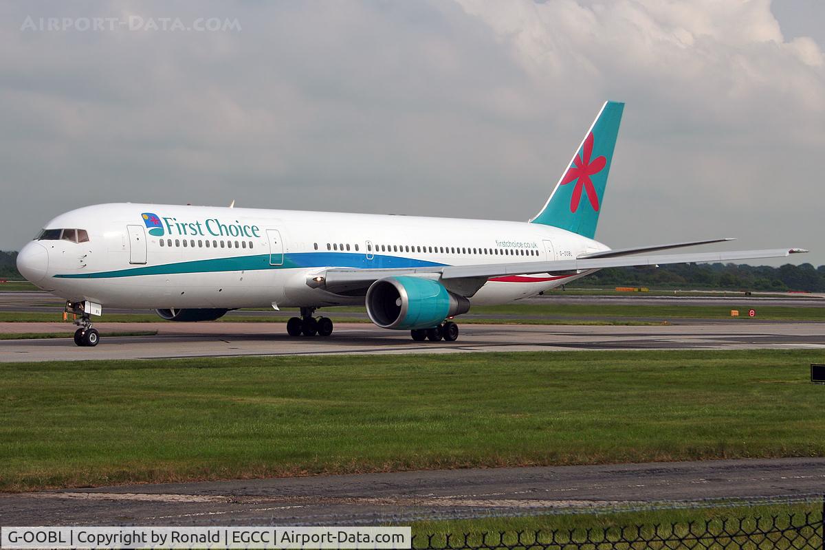 G-OOBL, 1995 Boeing 767-324 C/N 27393, at man