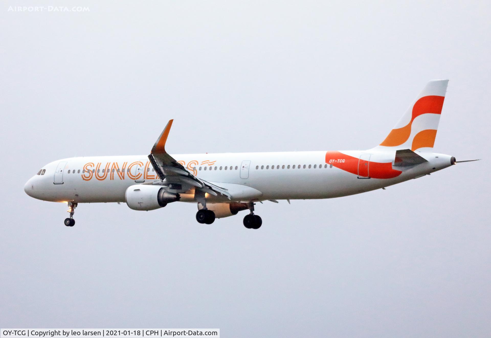 OY-TCG, 2014 Airbus A321-211 C/N 6389, Copenhagen 18.1.2021  Direct from Paint Shop at EMA.