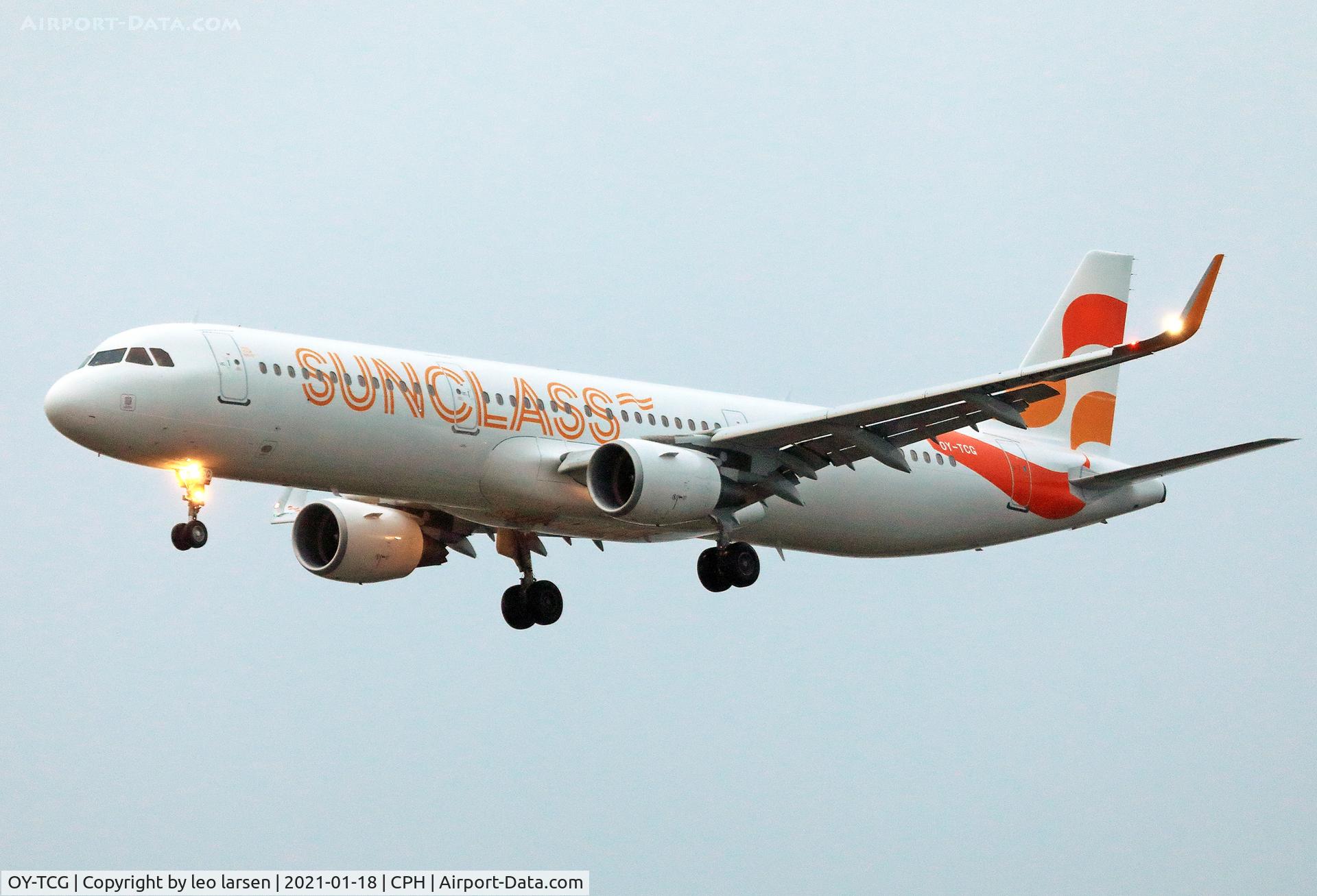 OY-TCG, 2014 Airbus A321-211 C/N 6389, Copenhagen 18.1.2021 Fresh from Paint Shop East Midland.