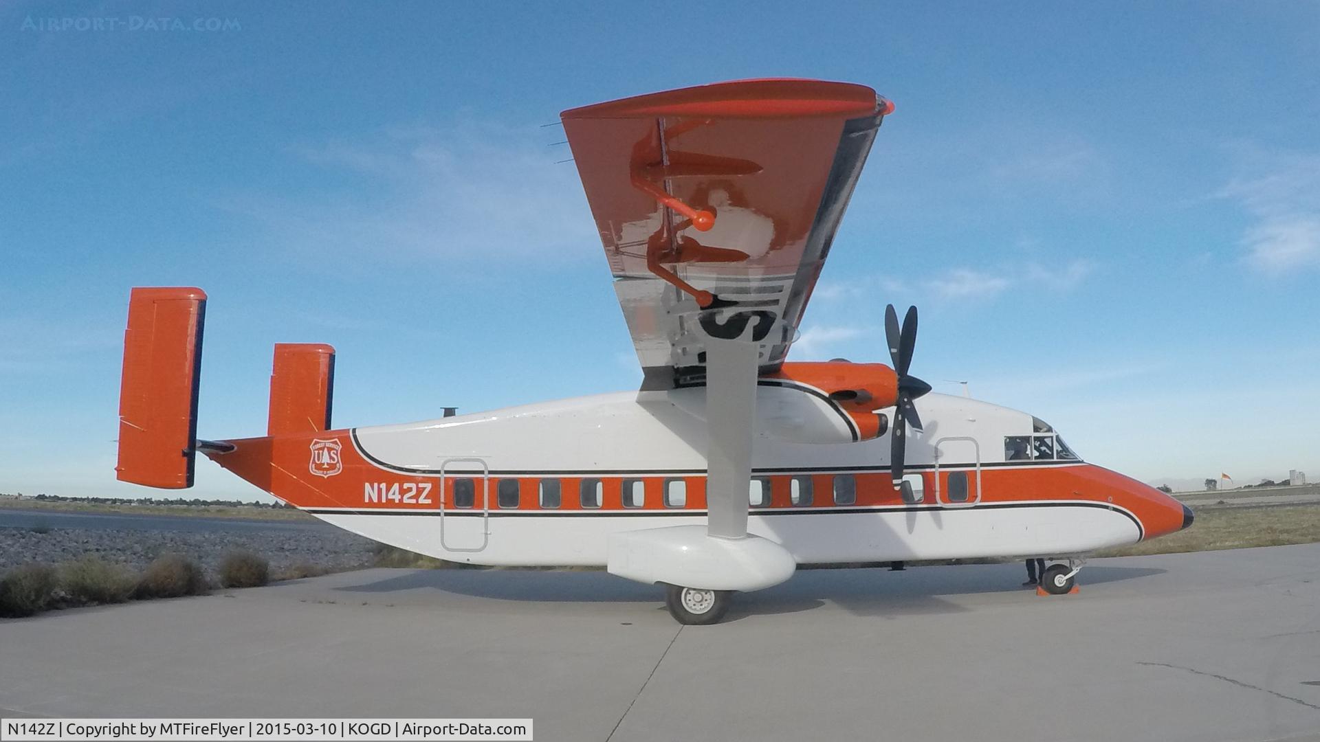 N142Z, 1998 Short SD3-60 (C-23C) C/N SH3421, SD3-60 Sherpa (C-23C 94-0307) on the Forest Service ramp in Ogden, UT (KOGD/OGD) - USA