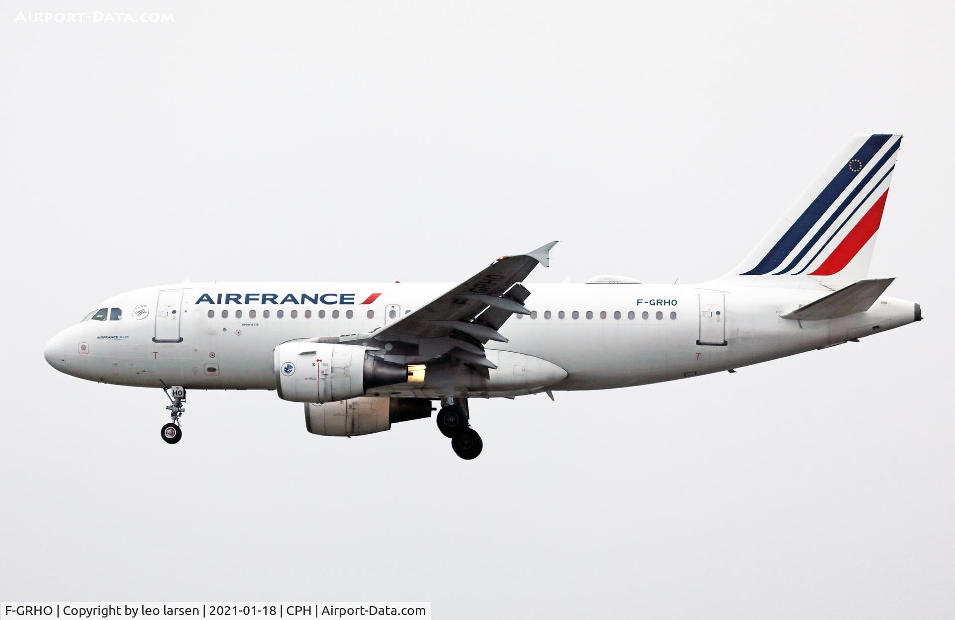 F-GRHO, 2000 Airbus A319-111 C/N 1271, Copenhagen 18.1.2021