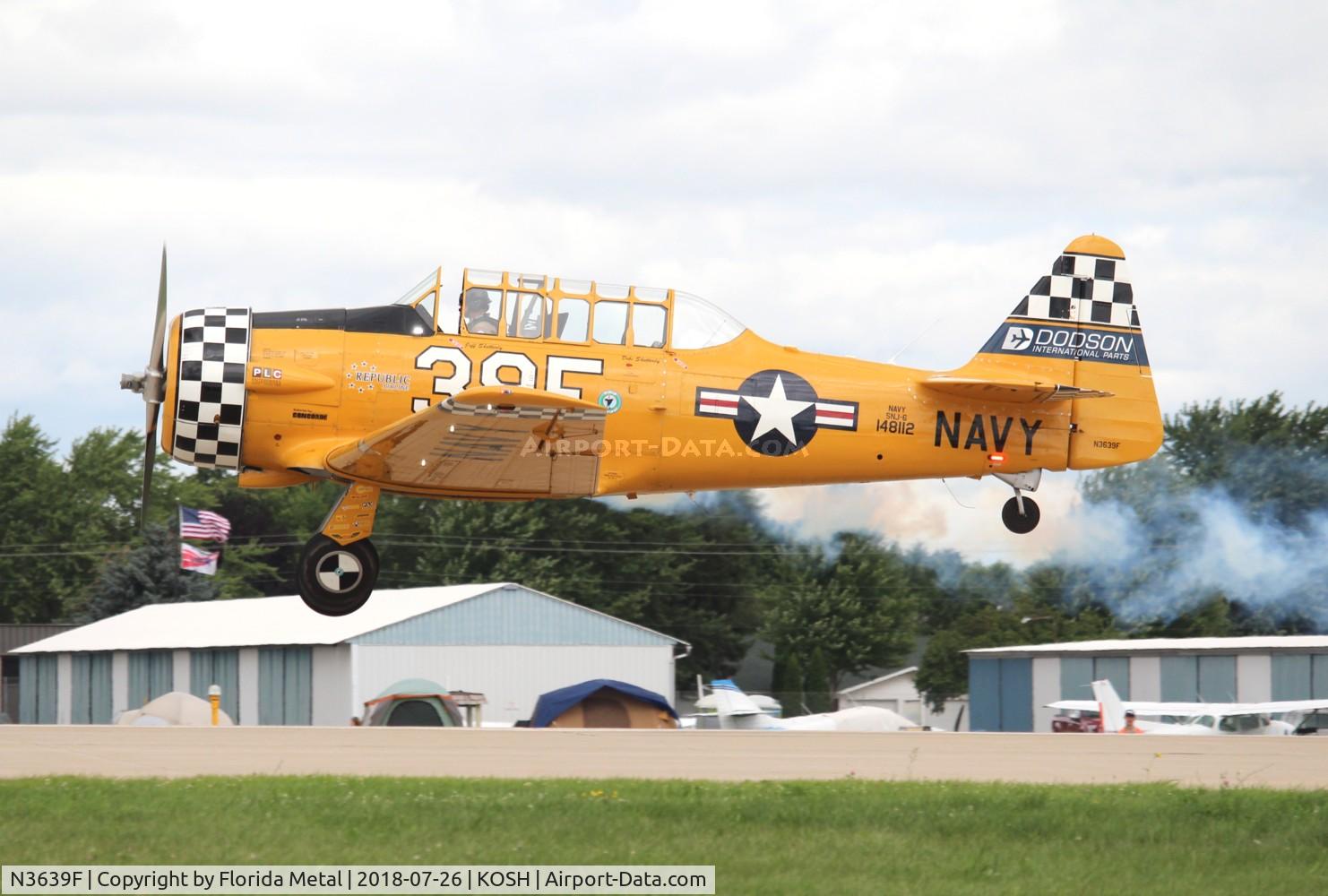 N3639F, North American SNJ-6 Texan C/N 121-43111, EAA OSH 2018