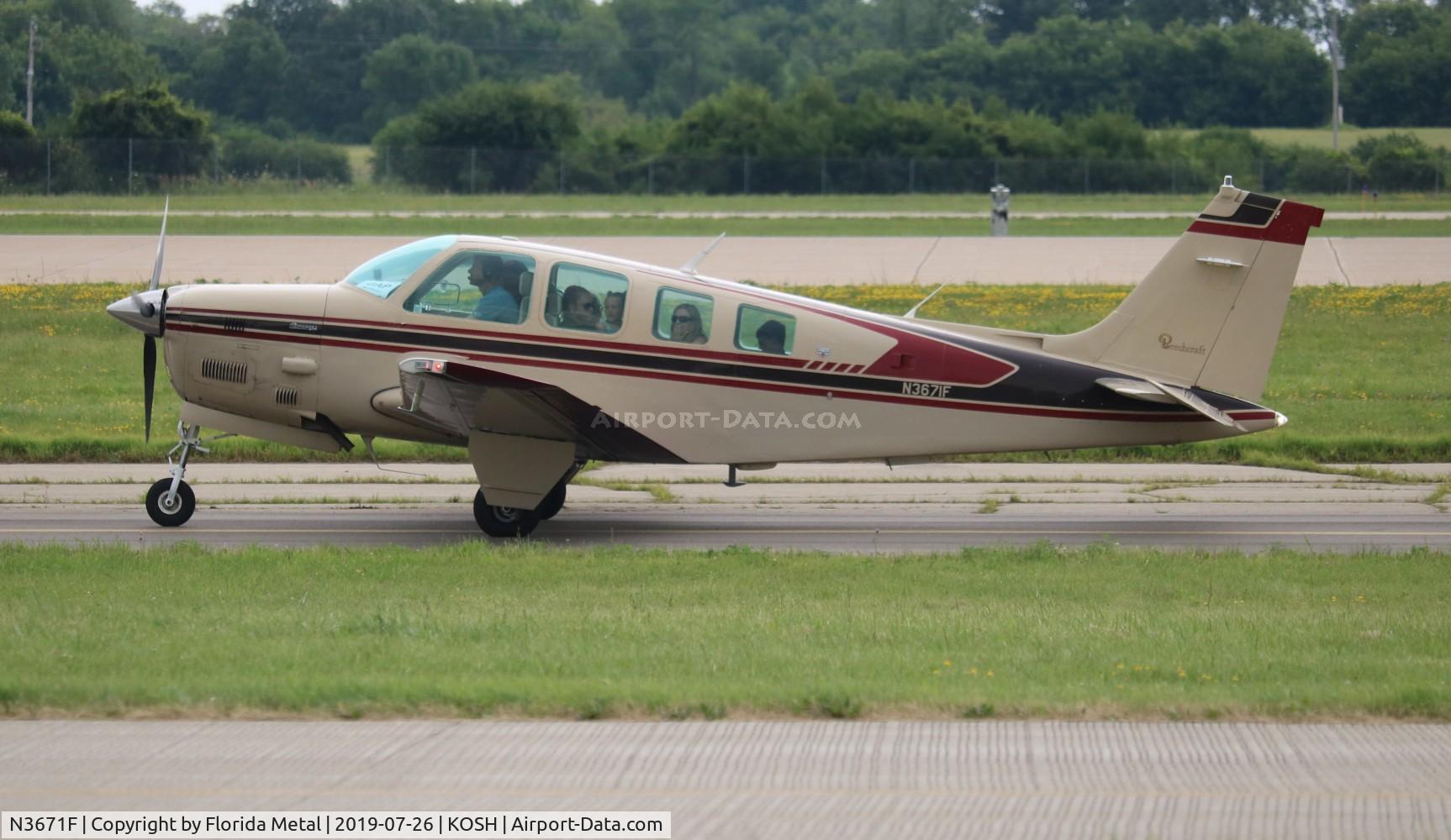 N3671F, 1980 Beech A36TC Bonanza 36 C/N EA-94, EAA OSH 2019