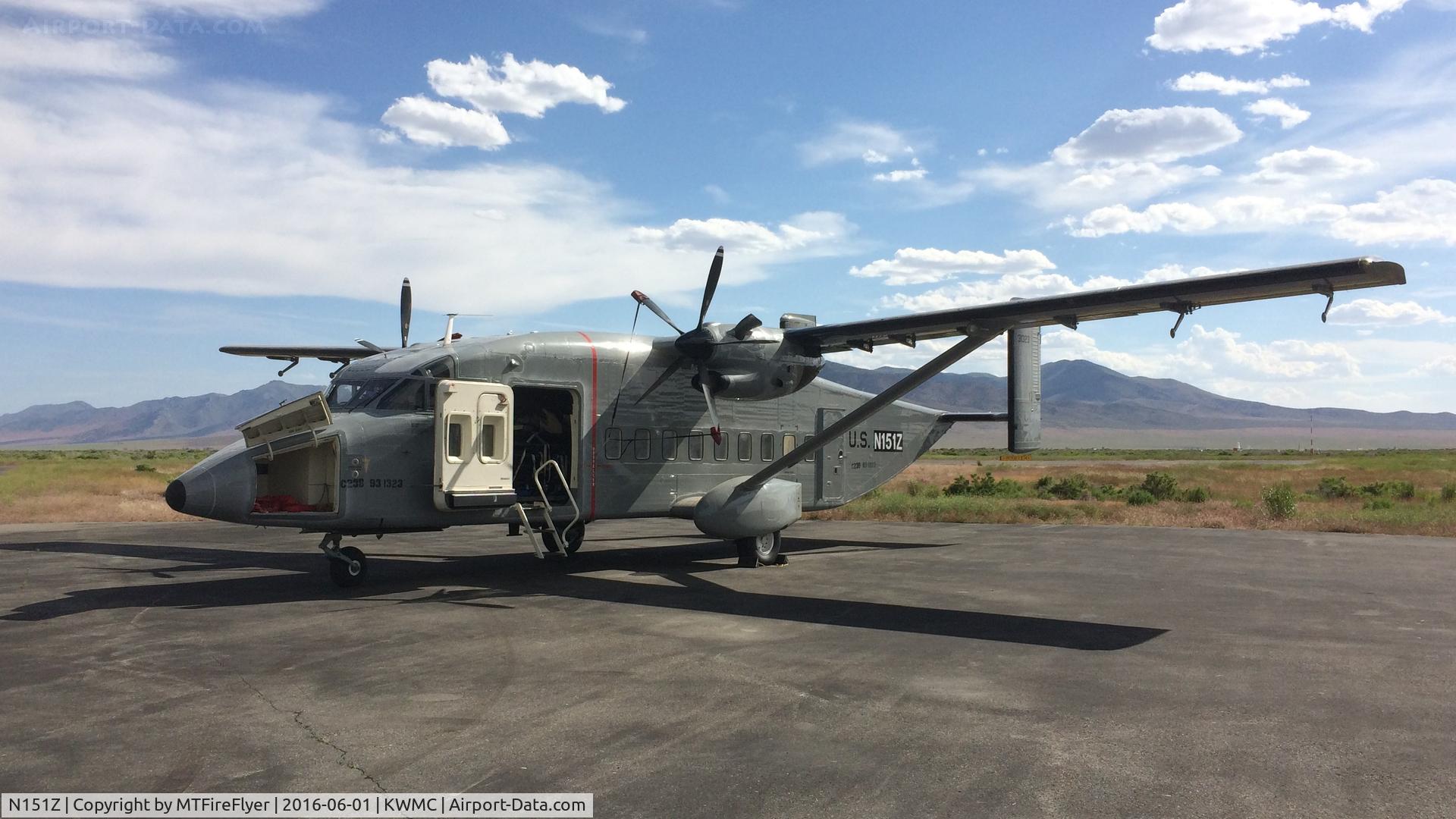 N151Z, 1997 Short SD3-60 (C-23C) C/N AK-007, C-23C Sherpa N151Z (93-1323) at Winnemucca, NV (KWMC/WMC) for her final fuel stop before her final flight (KWMC to KRDM).