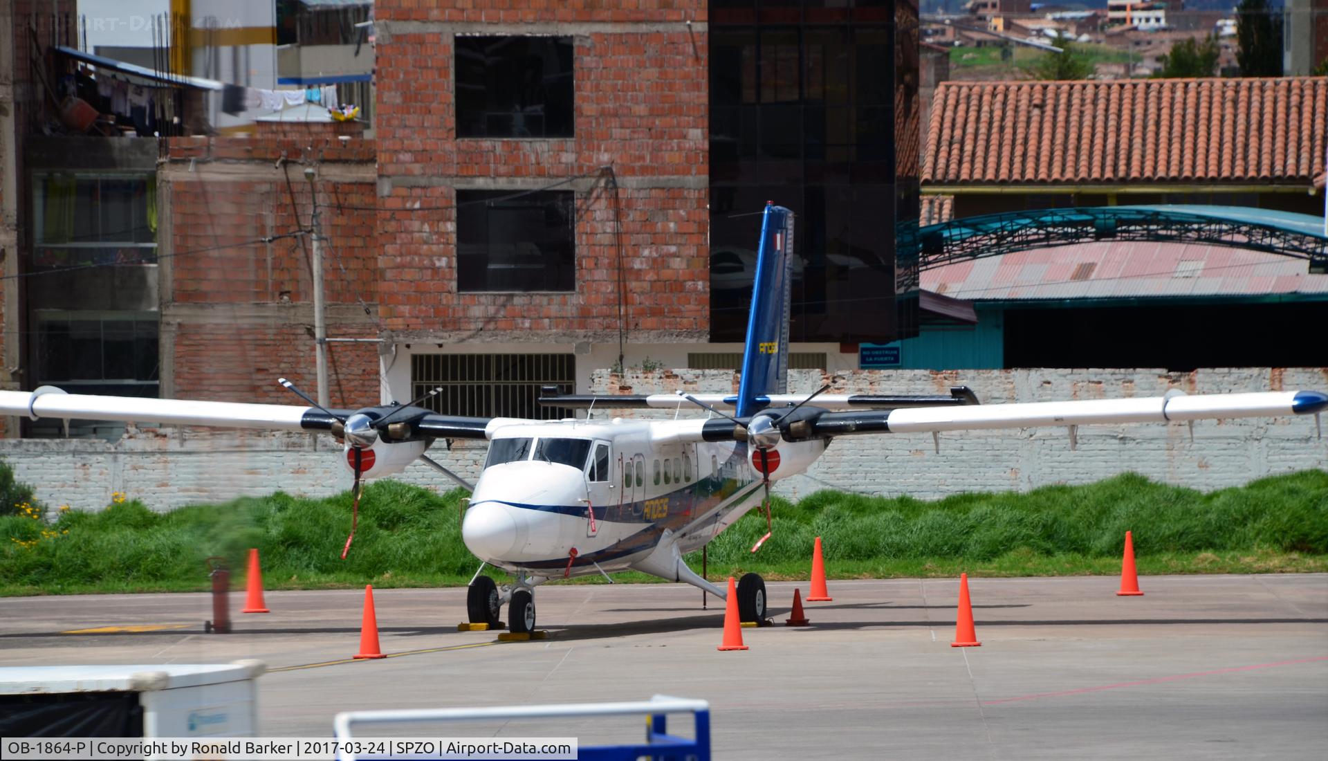 OB-1864-P, 1970 De Havilland Canada DHC-6-300 Twin Otter C/N 282, Parked Cusco
