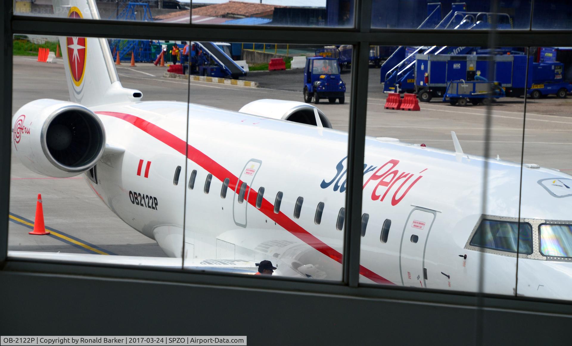 OB-2122P, 1999 Bombardier CL 600-2B19 C/N 7363, At gate Cusco