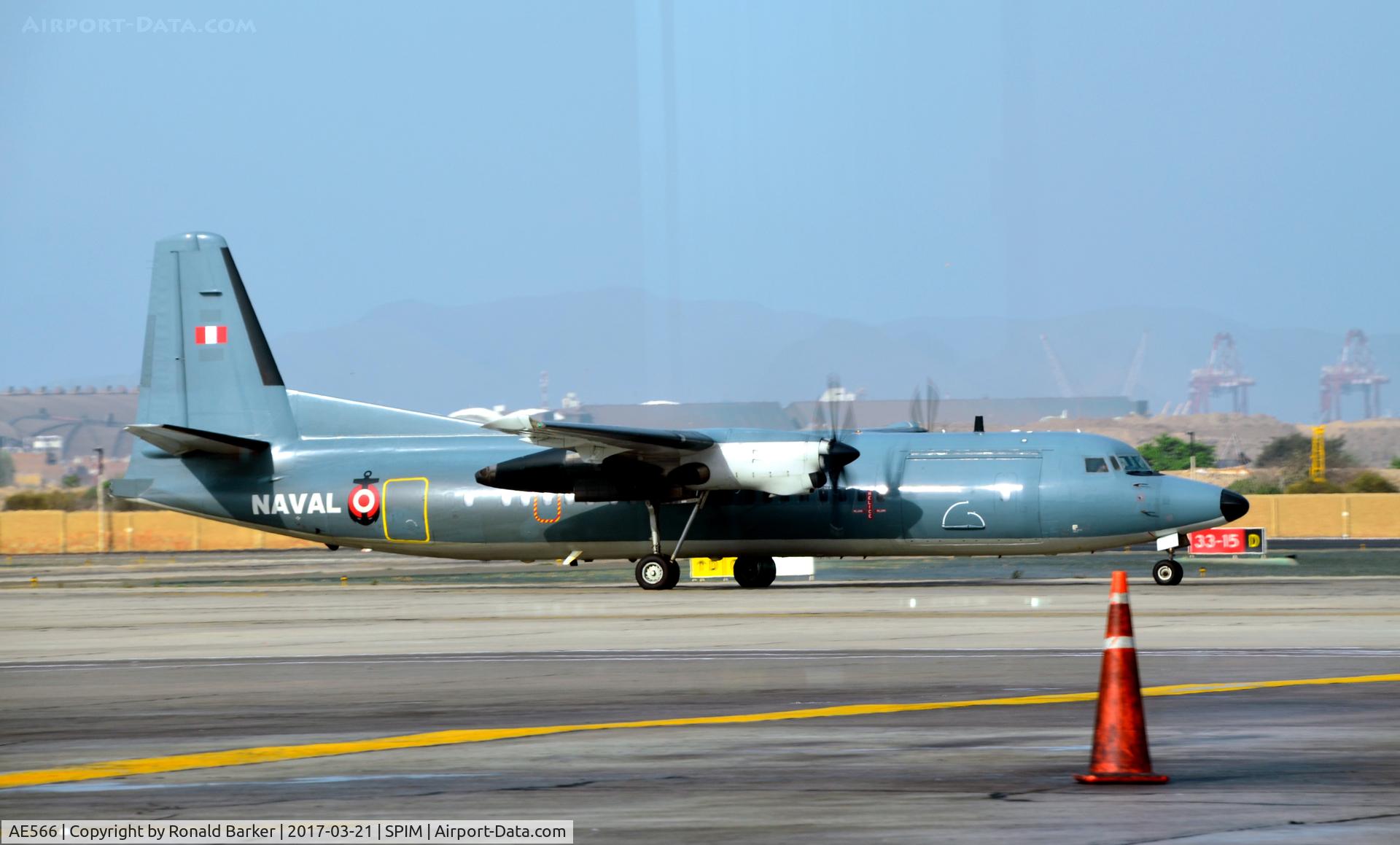 AE566, 1996 Fokker 60UTA-N C/N 20329, Taxi Lima
