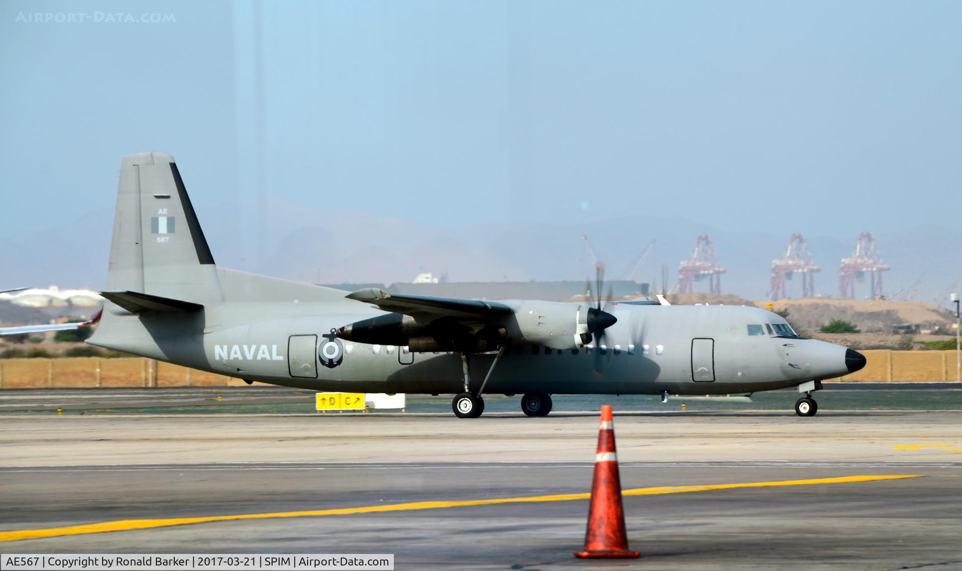 AE567, 1992 Fokker 50 C/N 20253, Taxi Lima