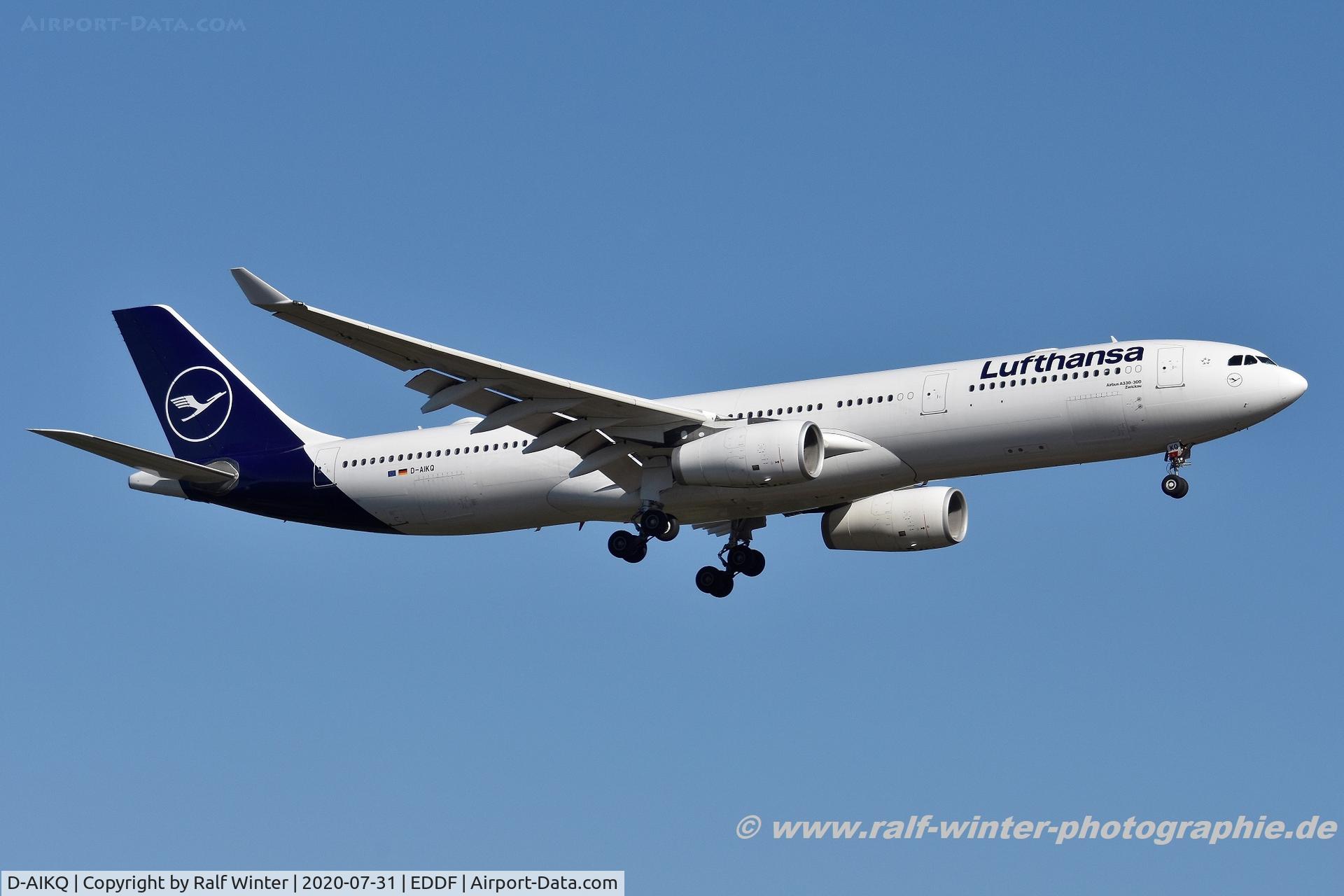 D-AIKQ, 2012 Airbus A330-343X C/N 1305, Airbus A330-343 - LH DLH Lufthansa 'Zwickau' - 1305 - D-AIKQ - 31.07.2020 - FRA