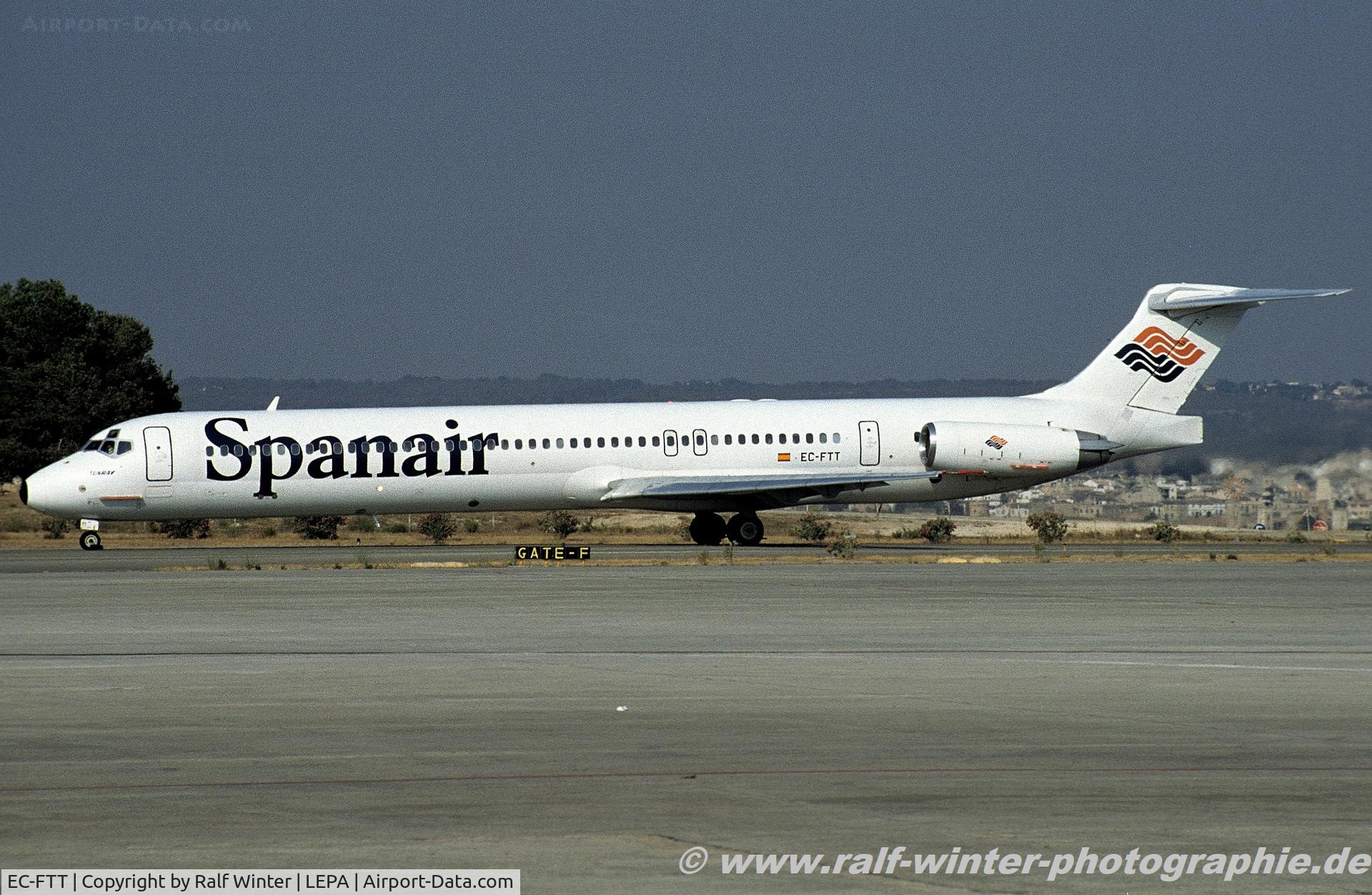 EC-FTT, 1988 McDonnell Douglas MD-83 C/N 49622, McDonnell Douglas MD-83 - JK JKK Spanair - 49622 - EC-FTT - 1994 - PMI