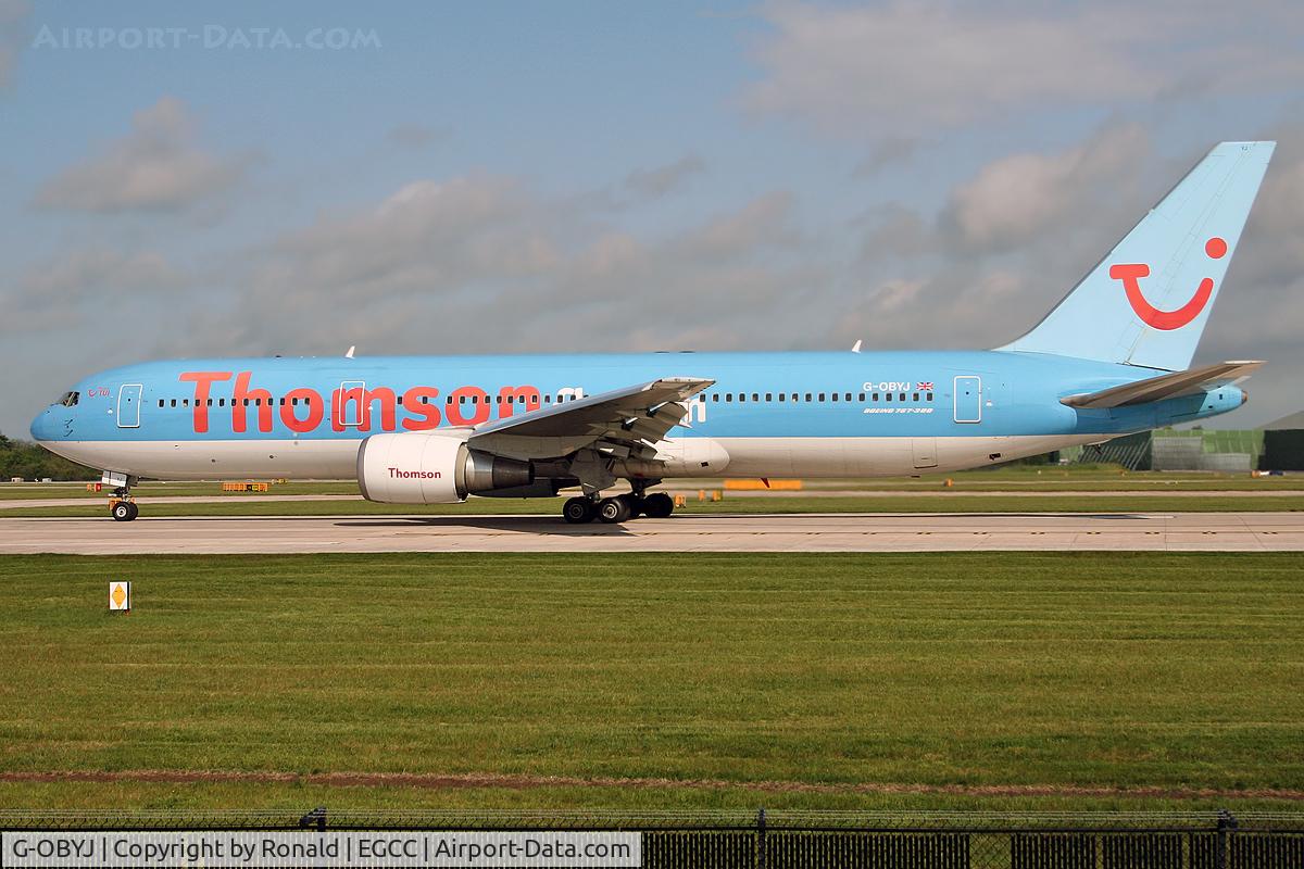 G-OBYJ, 2000 Boeing 767-304 C/N 29384, at man
