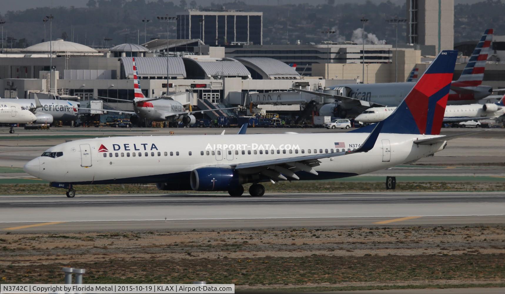 N3742C, 2001 Boeing 737-832 C/N 30835, LAX spotting 2015