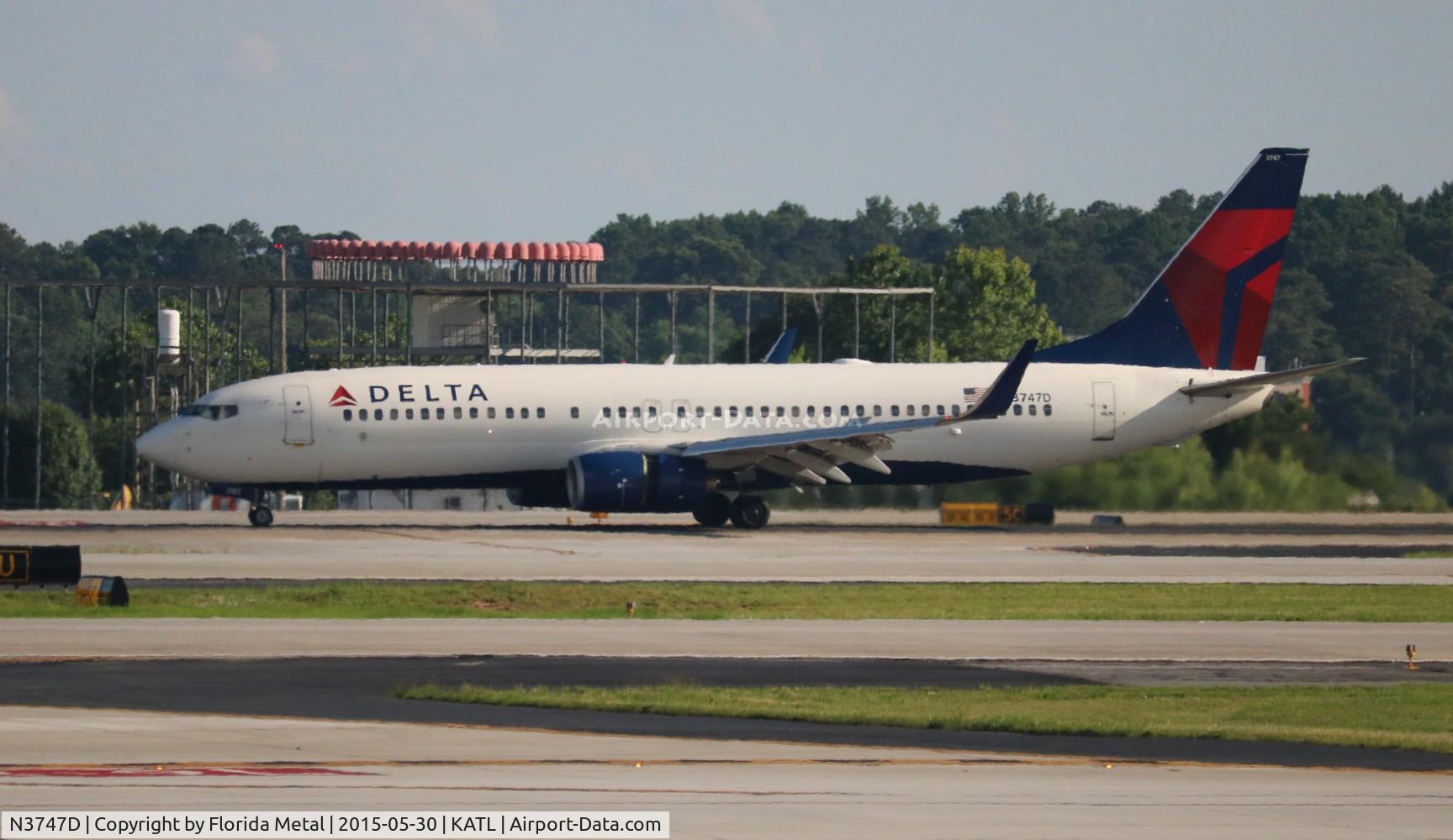 N3747D, 2001 Boeing 737-832 C/N 32374, ATL spotting 2015