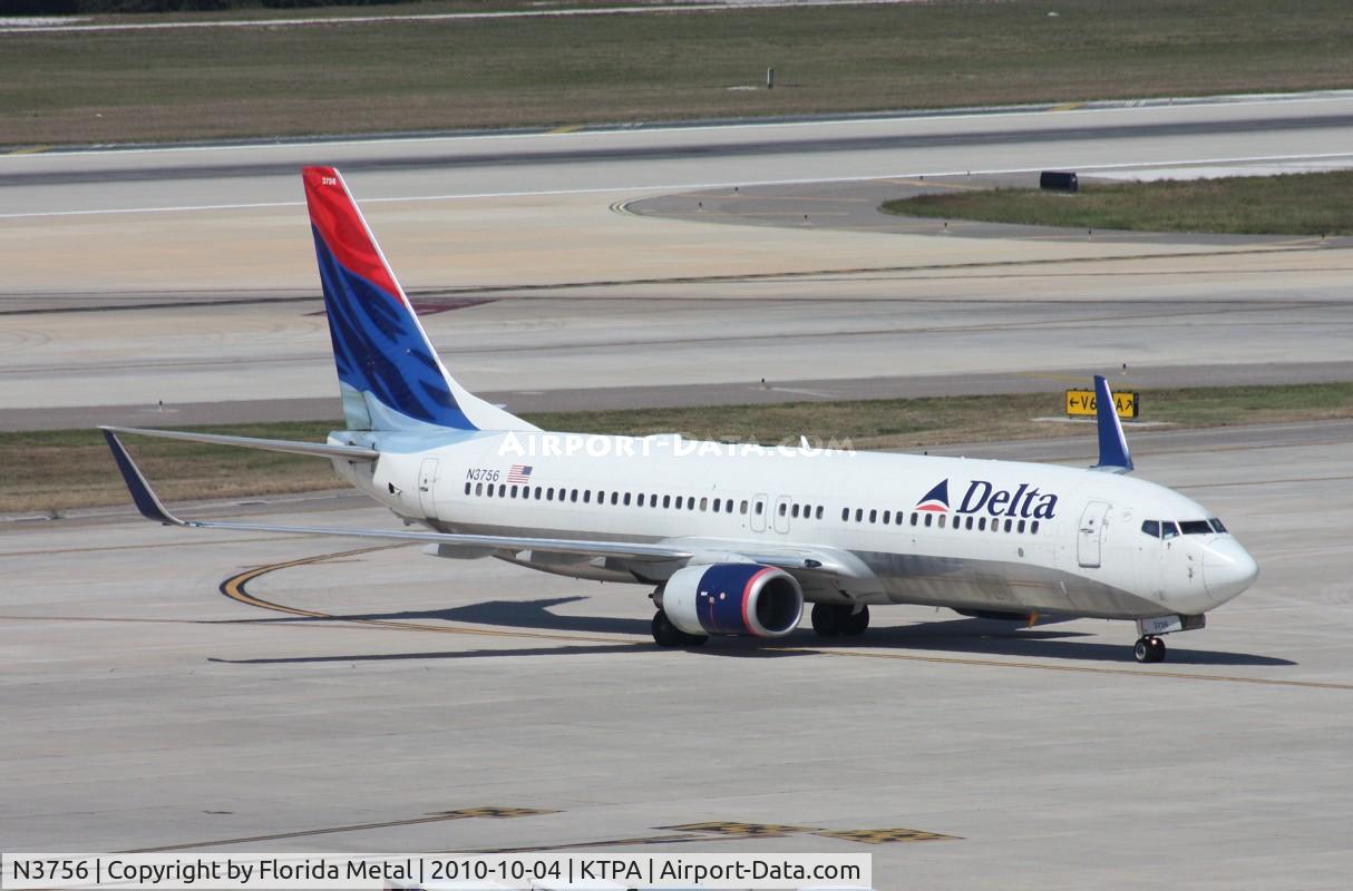 N3756, 2001 Boeing 737-832 C/N 30493, TPA spotting 2010