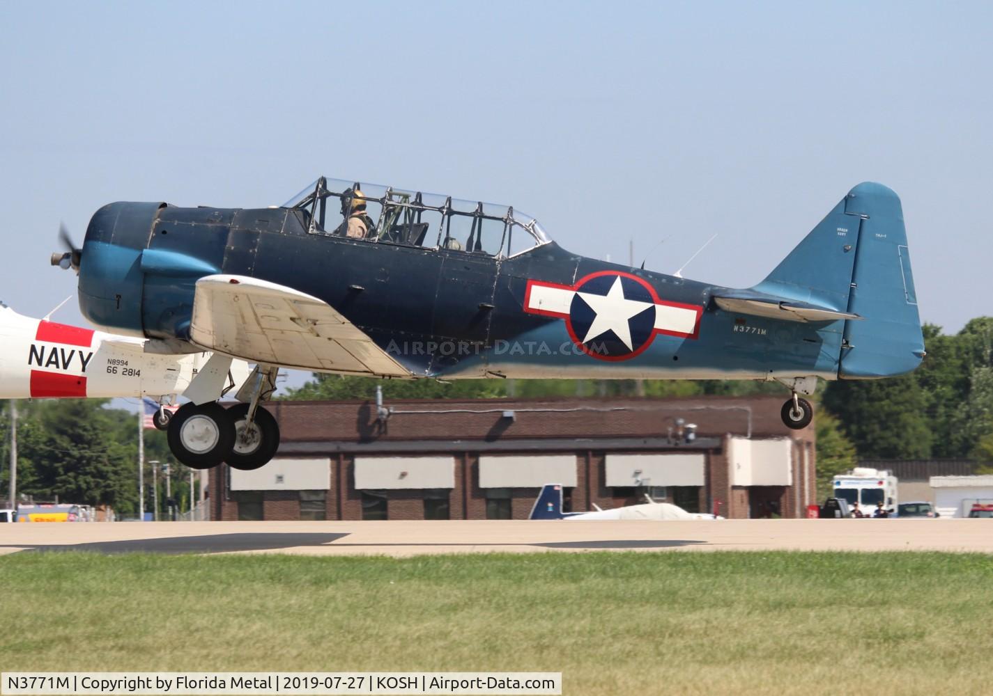 N3771M, North American SNJ-5C (AT-6D) Texan Texan C/N 88-17109, EAA OSH 2019