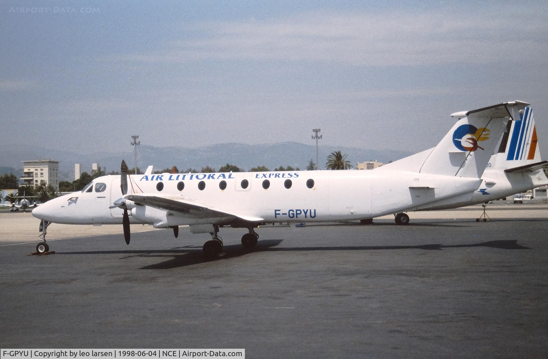 F-GPYU, 1990 Beech 1900C C/N UC-109, Nice 4.6.1998