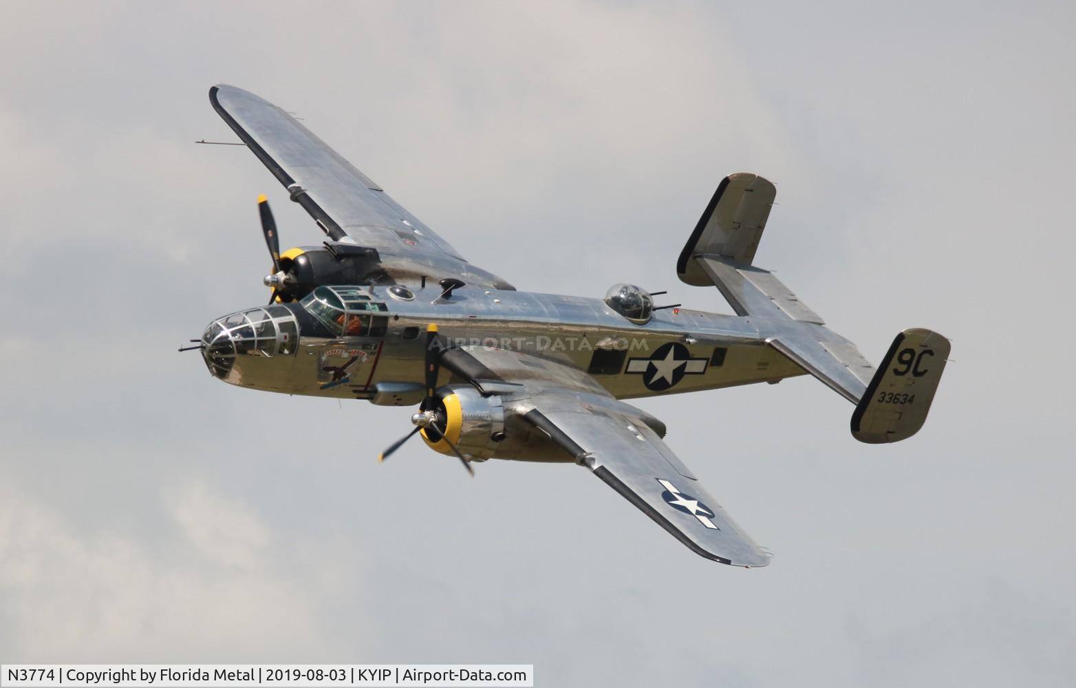 N3774, 1943 North American B-25D Mitchell C/N 100-23960, TOM YIP 2019