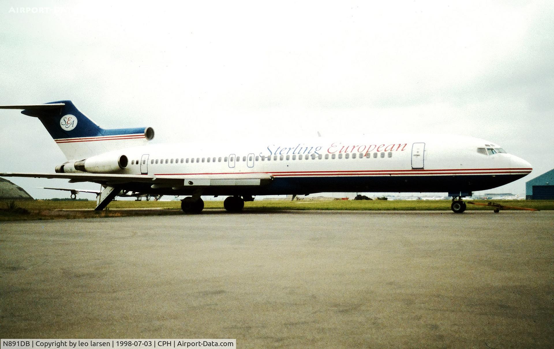 N891DB, 1988 Boeing 727-2K3 C/N 22770, Coprnhagen 3.7.1998