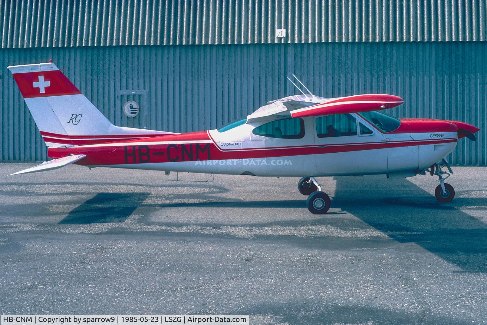 HB-CNM, 1978 Cessna 177RG Cardinal C/N 177RG1335, At Grenchen. Scanned from a slide.