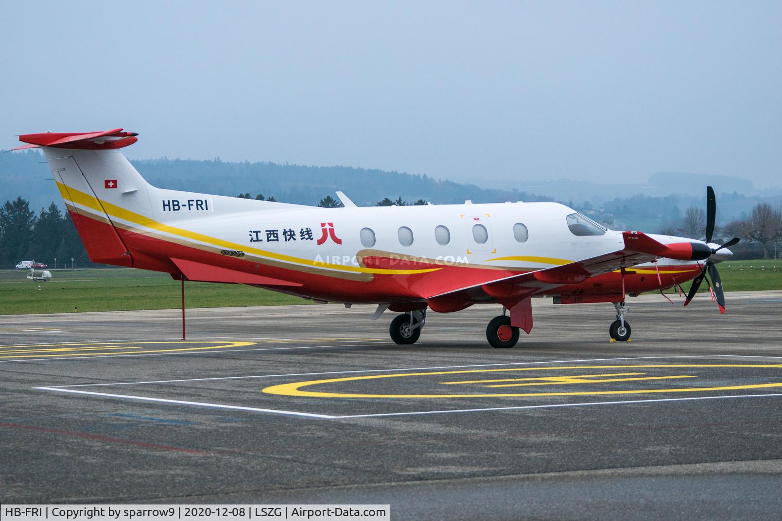 HB-FRI, 2019 Pilatus PC-12/47E C/N 1930, At Grenchen, after a long flight from the Persian Gulf.