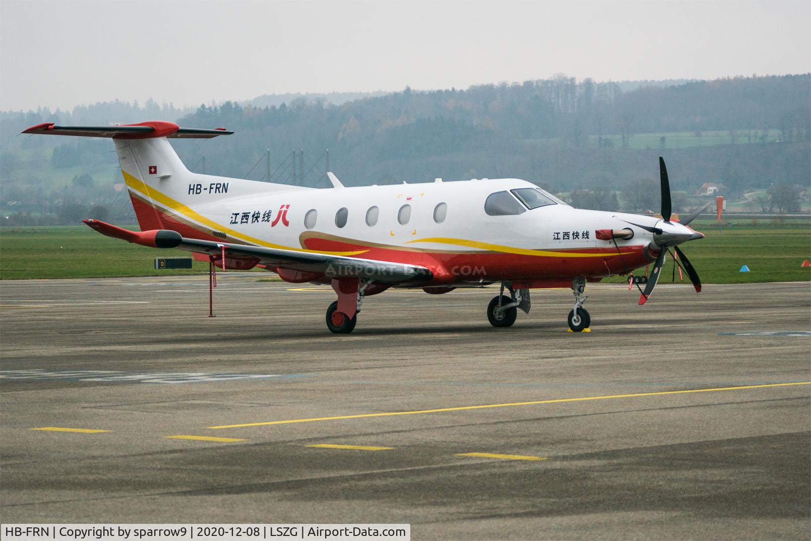 HB-FRN, 2020 Pilatus PC-12/47E C/N 1936, At Grenchen, after a long flight from the Persian Gulf.