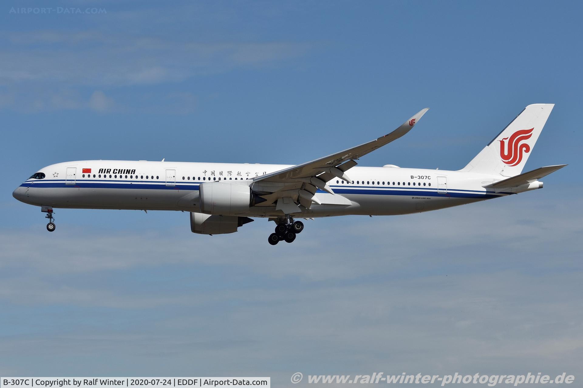 B-307C, 2018 Airbus A350-941 C/N 284, Airbus A350-941 - CA CCA Air China - 284 - B-307C - 24.07.2020 - FRA