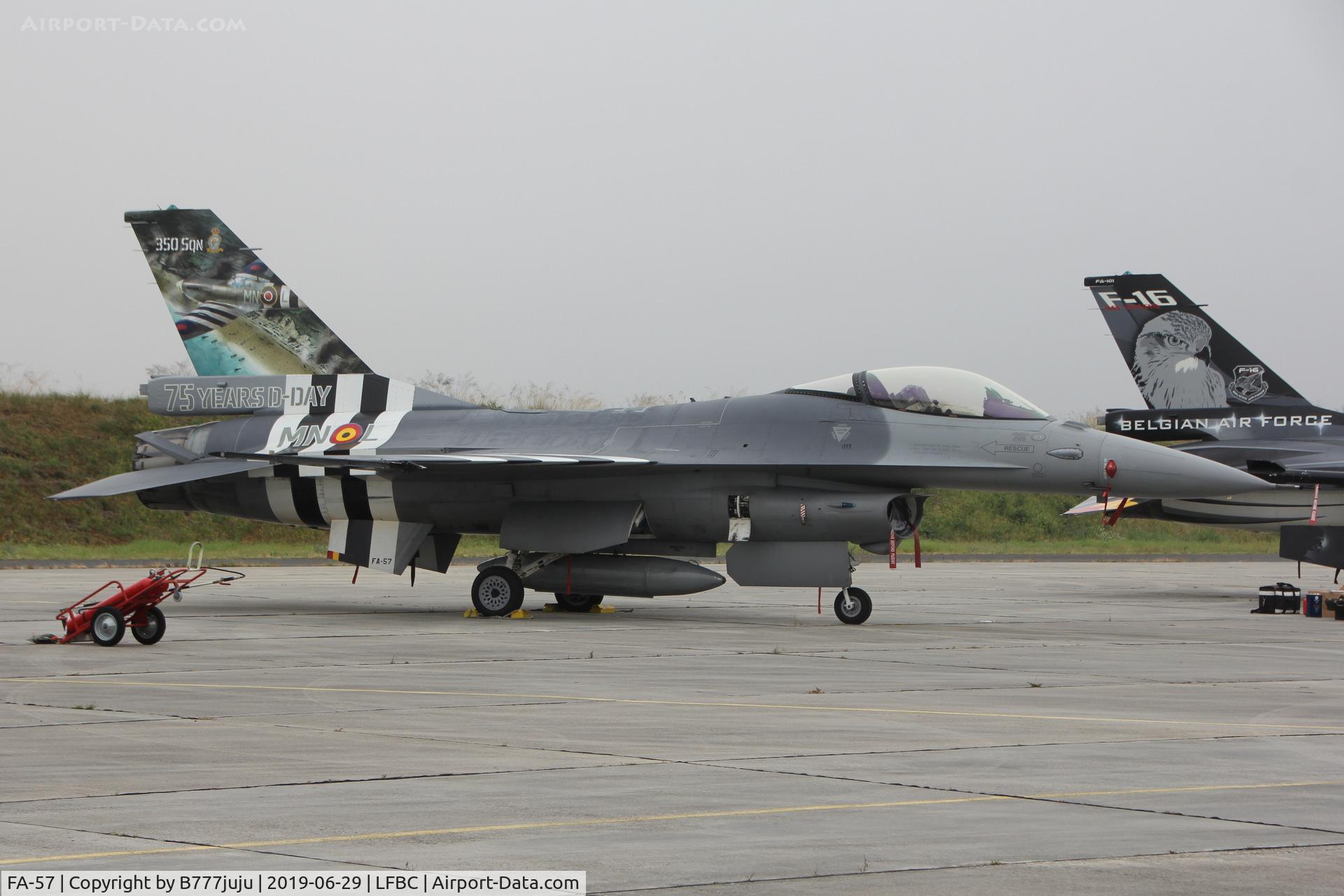 FA-57, 1980 SABCA F-16AM Fighting Falcon C/N 6H-57, at Cazaux Airshow
