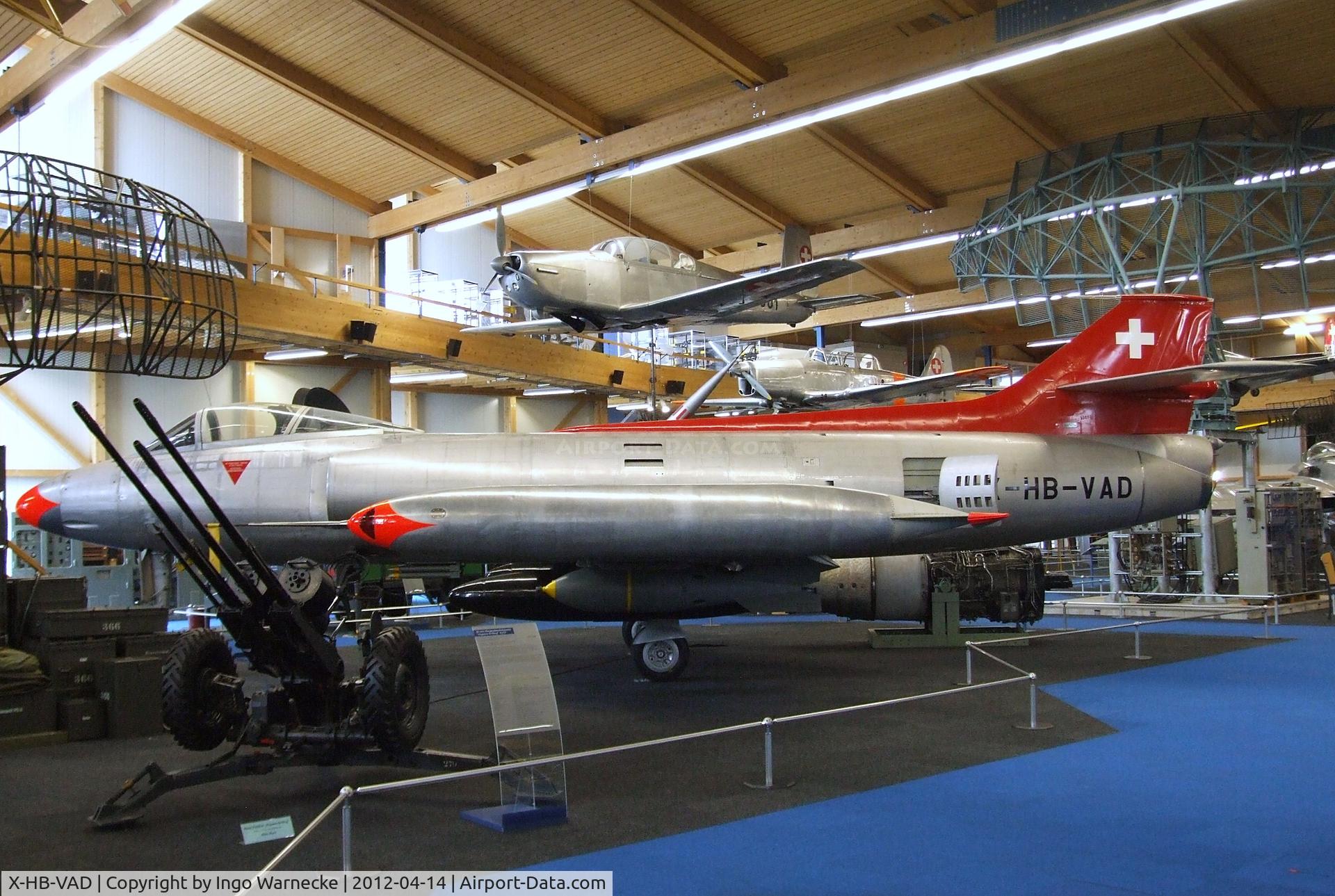 X-HB-VAD, 1955 FFA P-16 MkIII C/N 05, FFA P-16 Mk III at the Flieger-Flab-Museum, Dübendorf