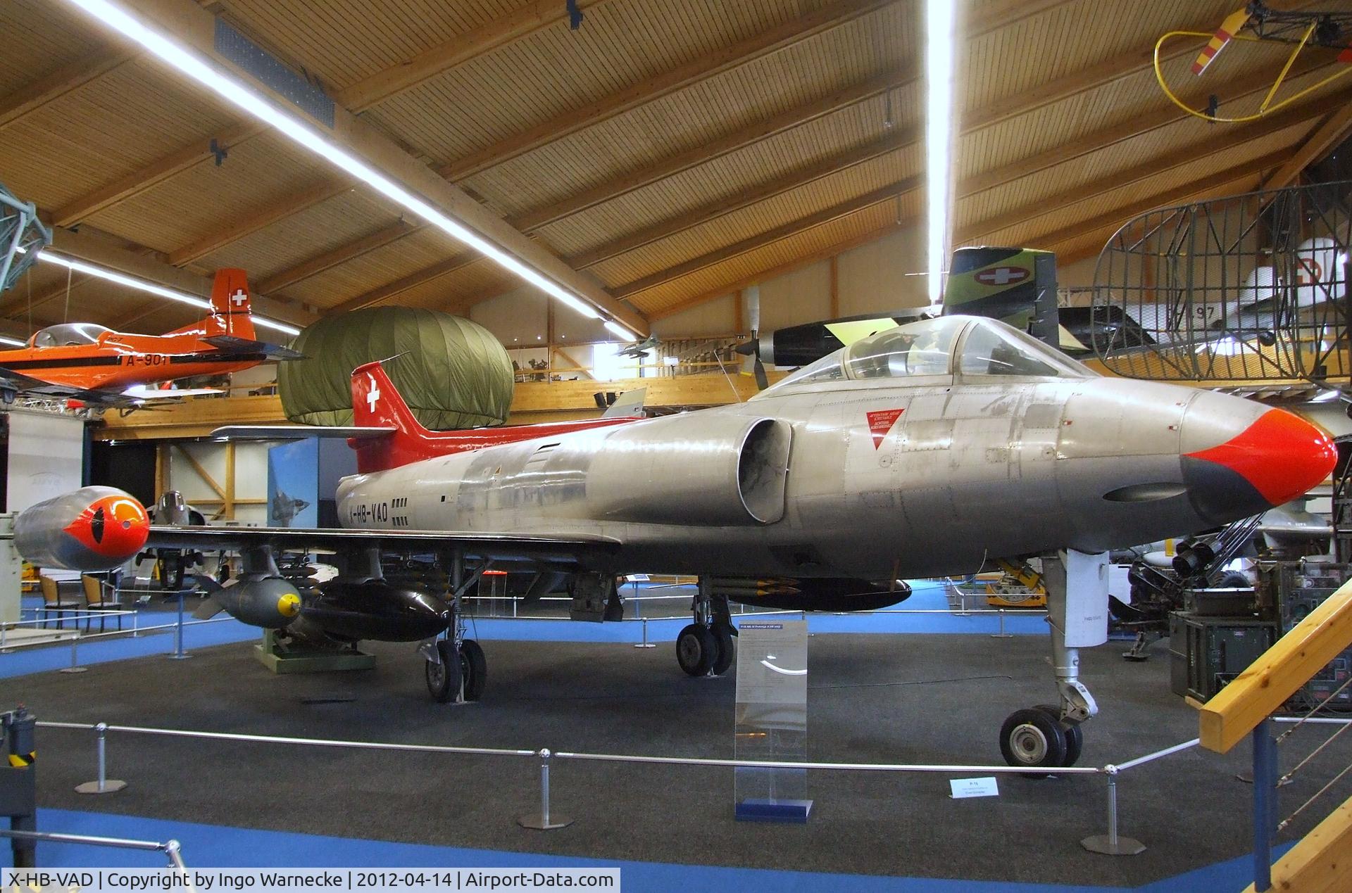 X-HB-VAD, 1955 FFA P-16 MkIII C/N 05, FFA P-16 Mk III at the Flieger-Flab-Museum, Dübendorf