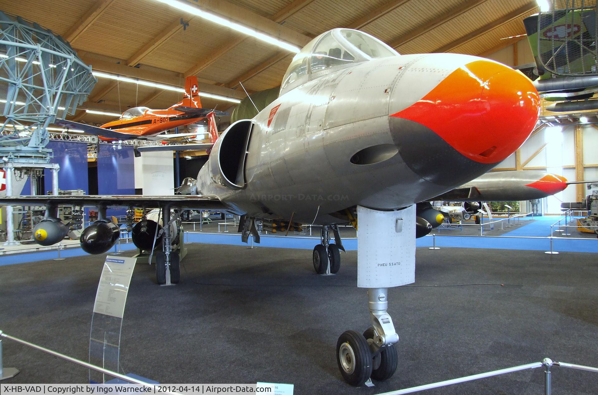 X-HB-VAD, 1955 FFA P-16 MkIII C/N 05, FFA P-16 Mk III at the Flieger-Flab-Museum, Dübendorf