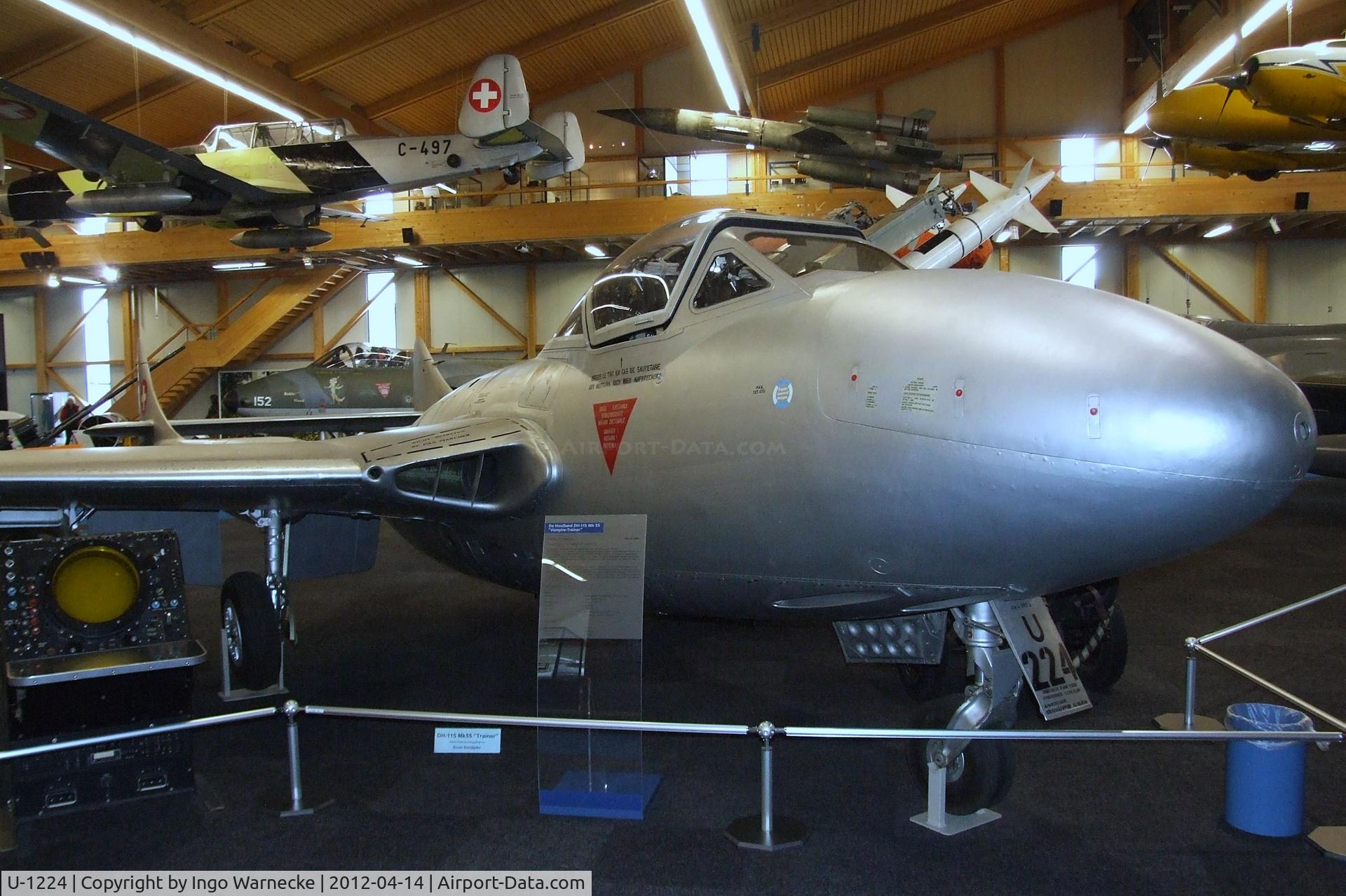 U-1224, De Havilland (F+W Emmen) Vampire T55 (DH-115) C/N 984, De Havilland (F+W Emmen) D.H.115 Vampire T55 at the Flieger-Flab-Museum, Dübendorf