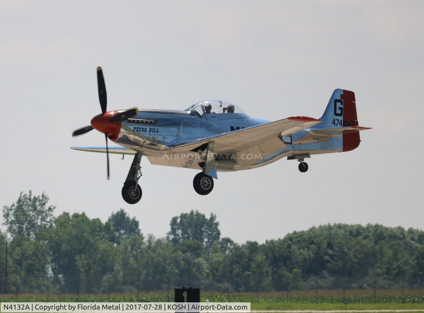 N4132A, 1944 North American P-51D Mustang C/N 122-40985, EAA OSH 2017