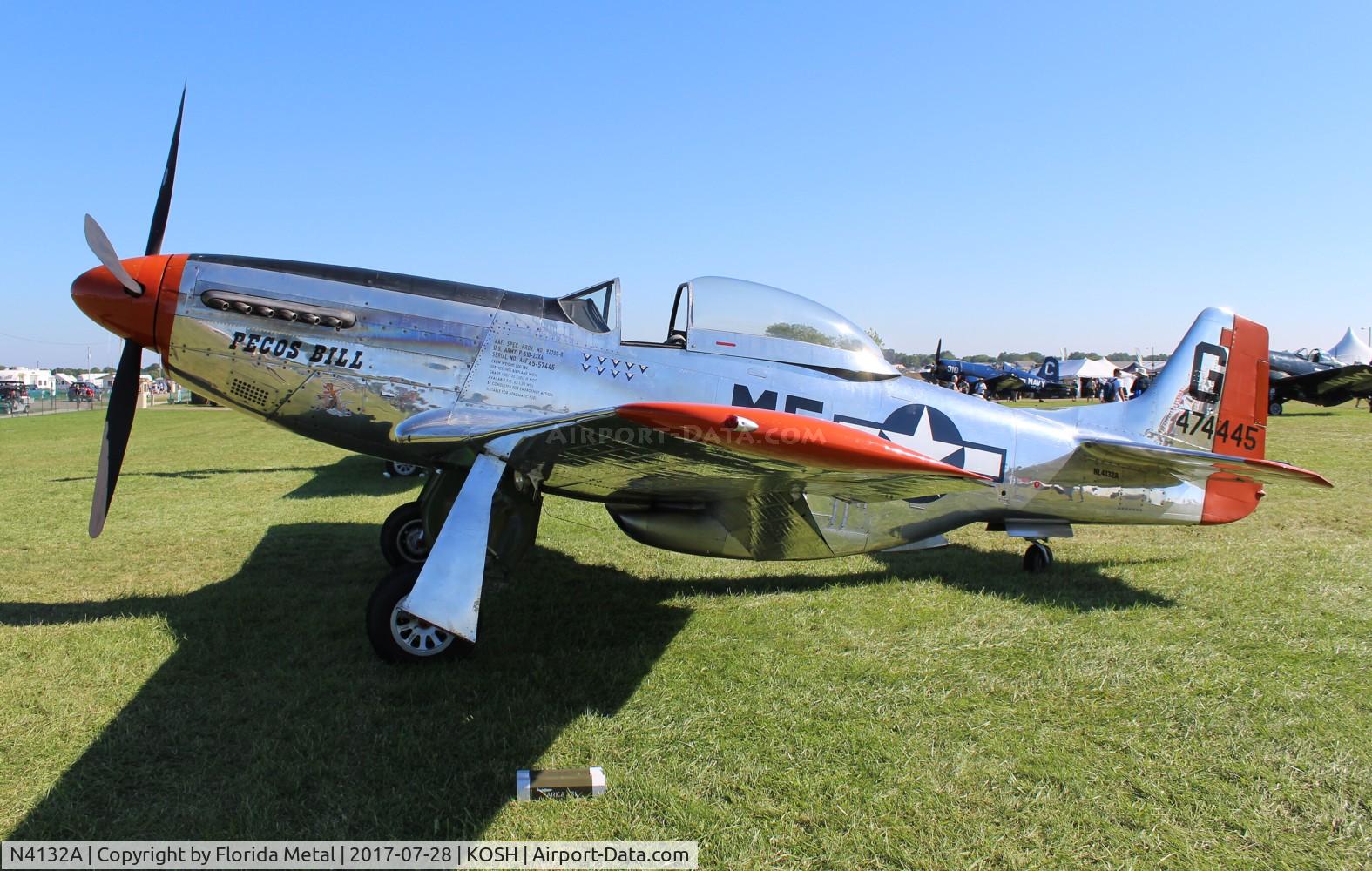 N4132A, 1944 North American P-51D Mustang C/N 122-40985, EAA OSH 2017