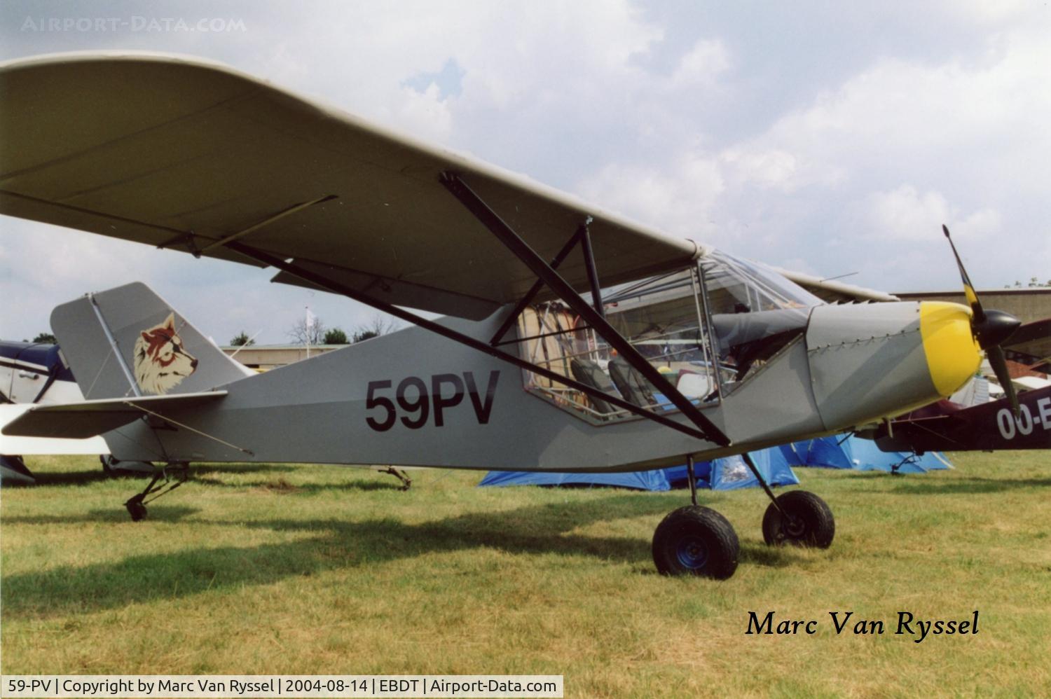 59-PV, 1995 Rans S-6ES Coyote II C/N 0395772, Oldtimer Fly-in Schaffen 2004.