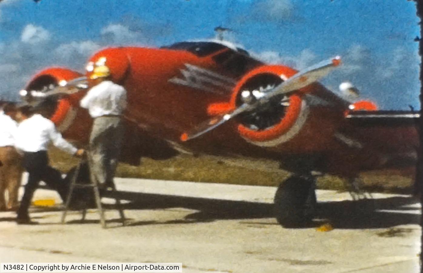 N3482, Beech UC-45J Expeditor C/N 029659, N3482B in Pompano Beach, FL in 1956