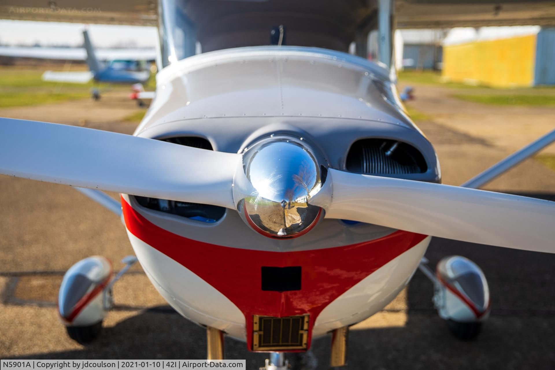 N5901A, 1956 Cessna 172 C/N 28501, N5901A refueling at Parr airport