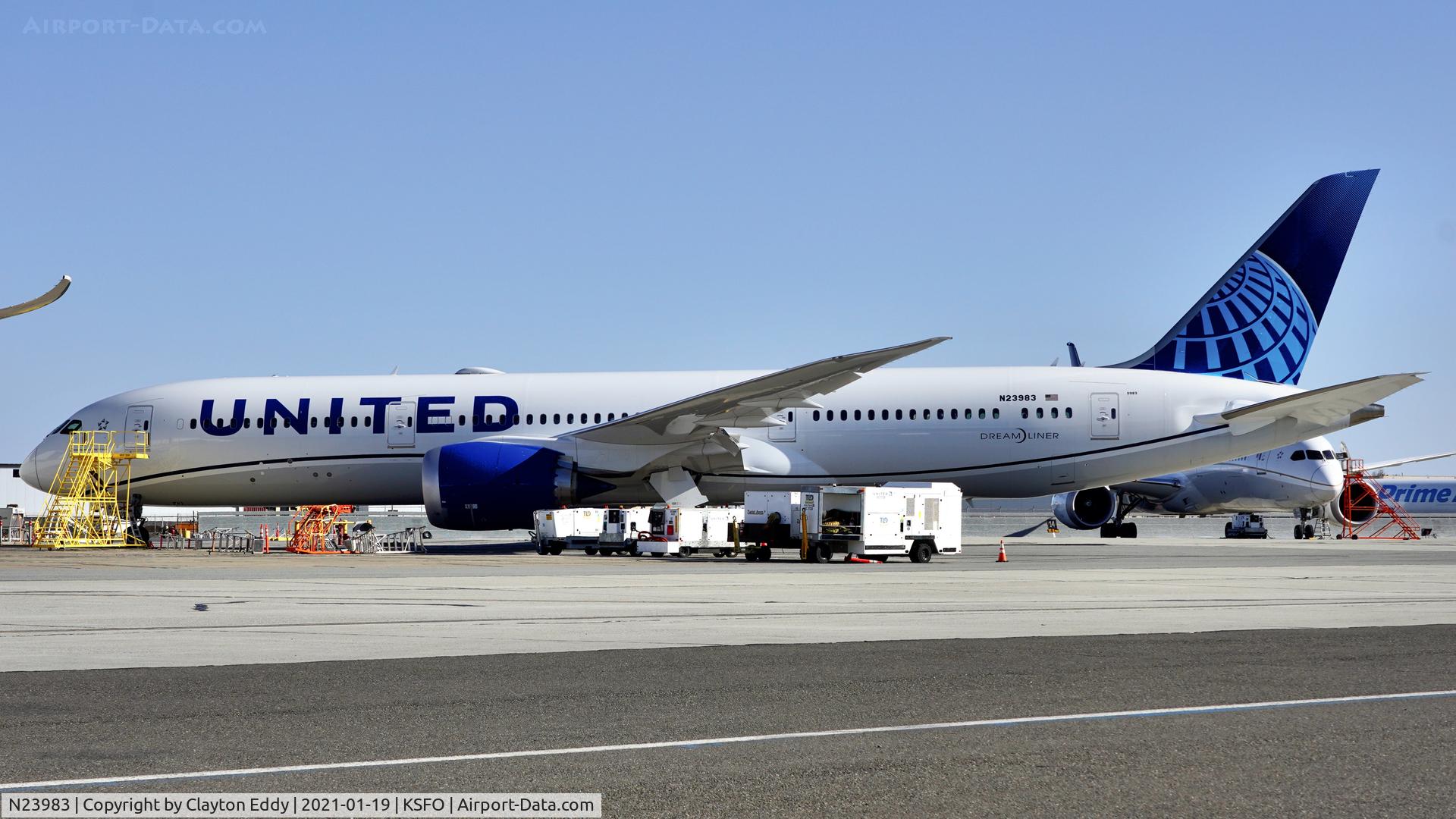 N23983, 2020 Boeing 787-9 Dreamliner Dreamliner C/N 66140, SFO 2021.