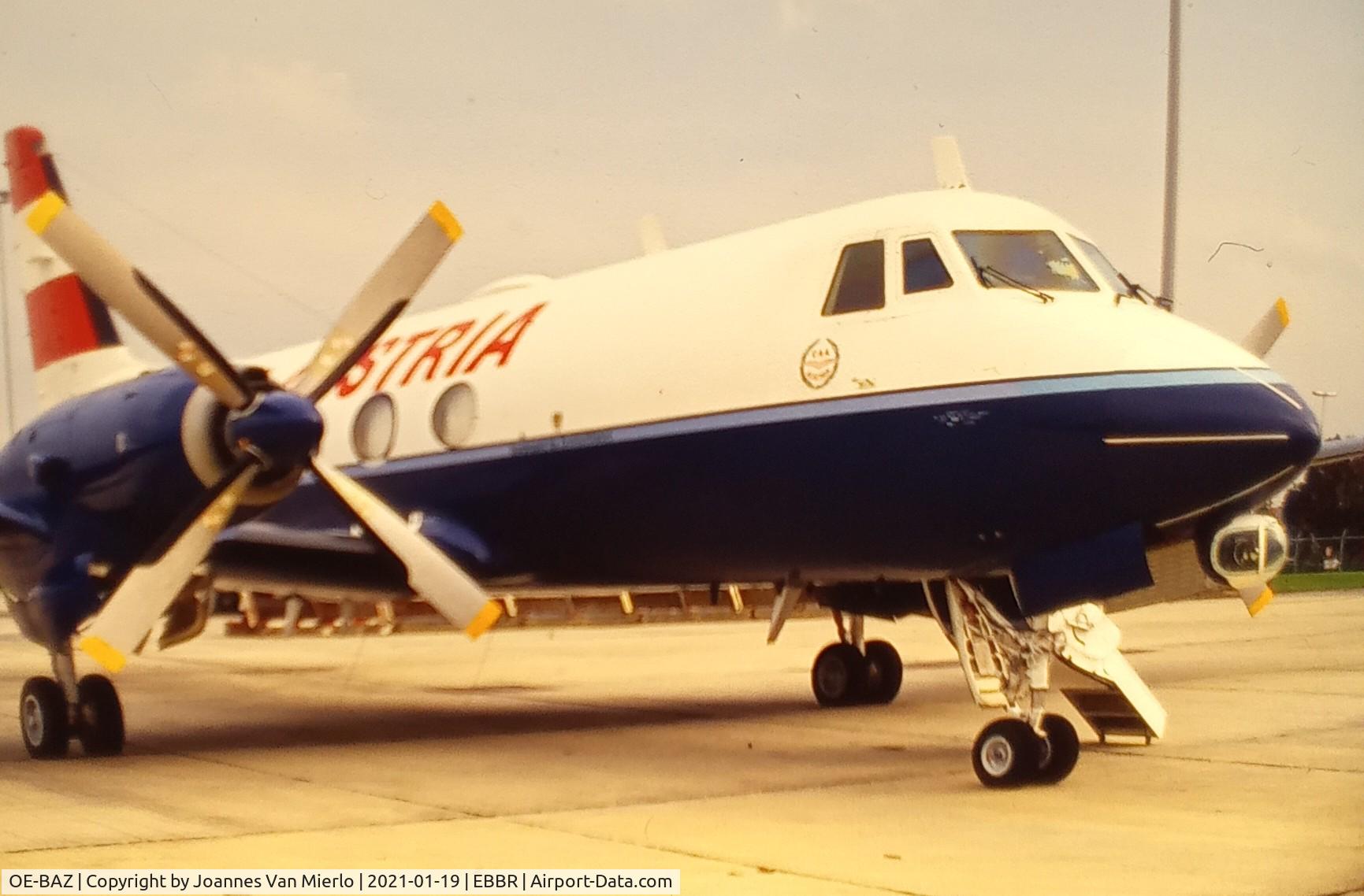 OE-BAZ, 1959 Grumman G159 Gulfstream I C/N 023, scan from slide