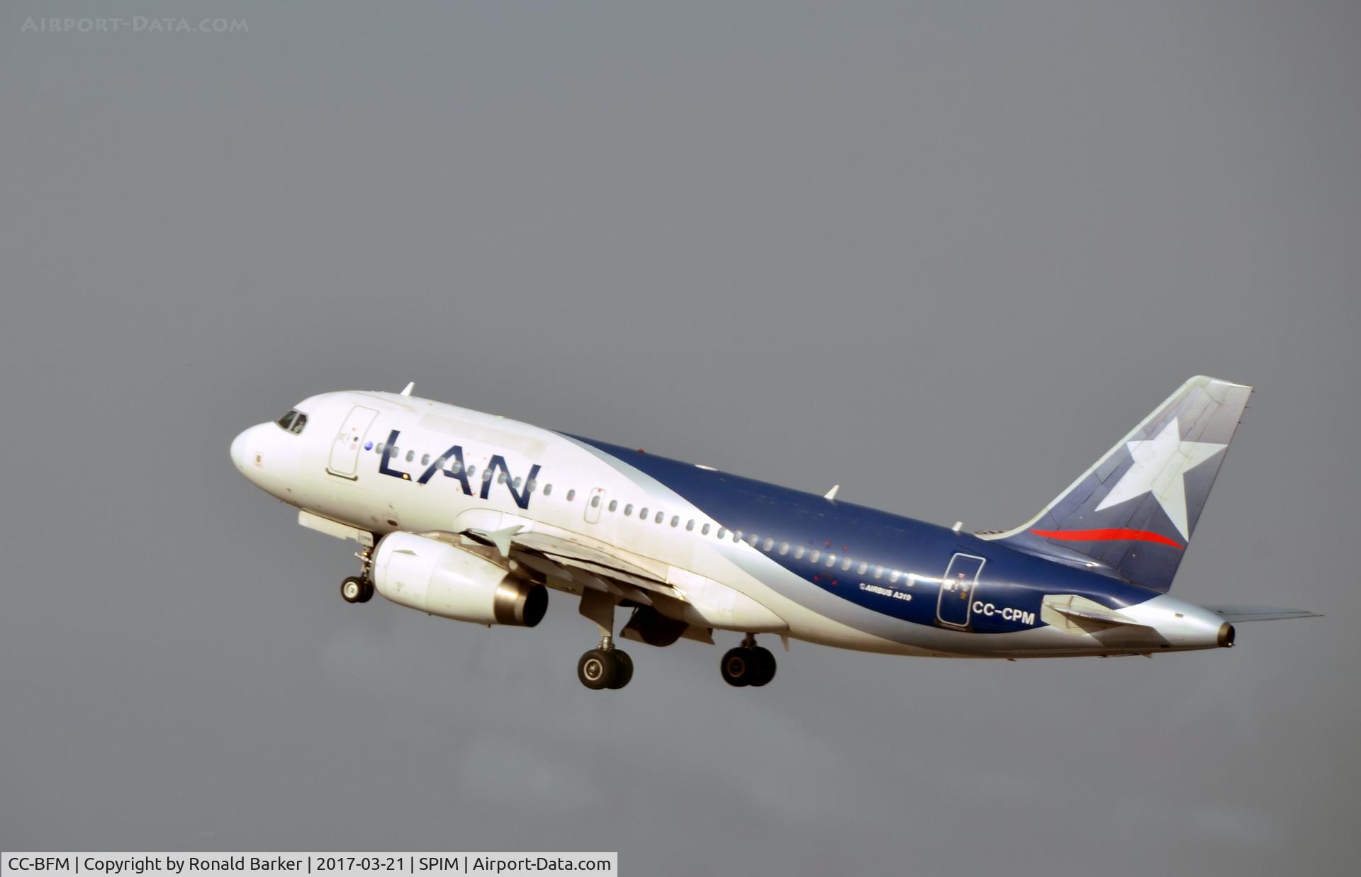 CC-BFM, 2013 Airbus A320-214 C/N 5586, Takeoff Lima